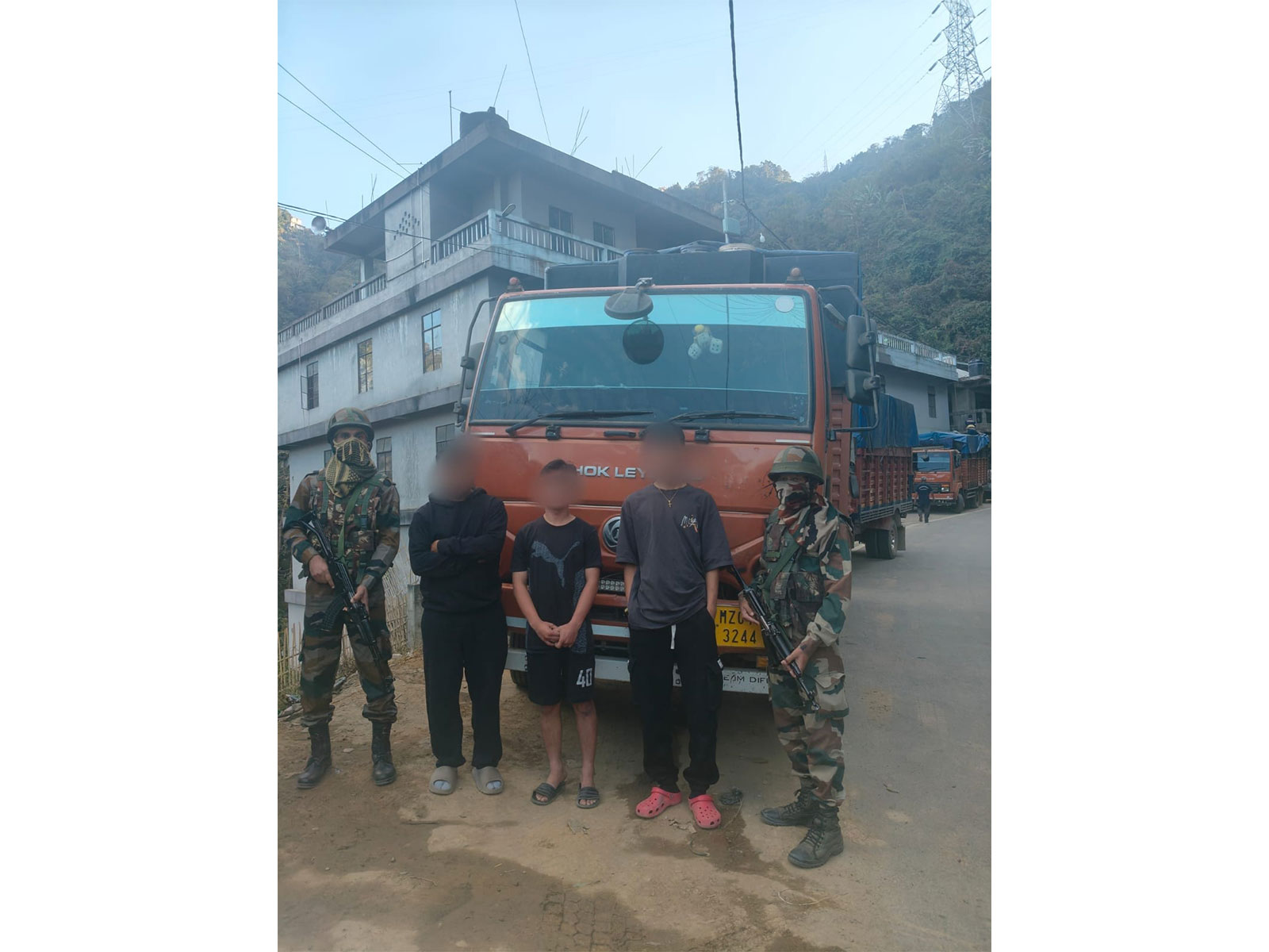 Three arrested individuals in Assam rifles operation (Photo: x/@official_dgar)