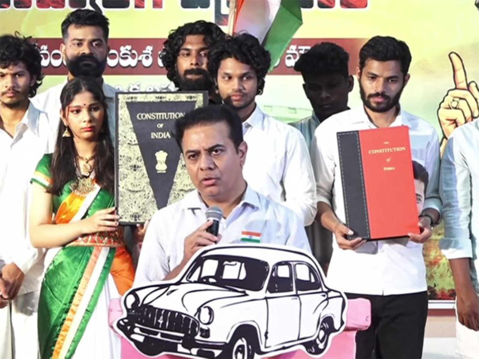 BRS working president KTR at Republic Day event at Telangana Bhavan (Photo/Youtube/BRS)