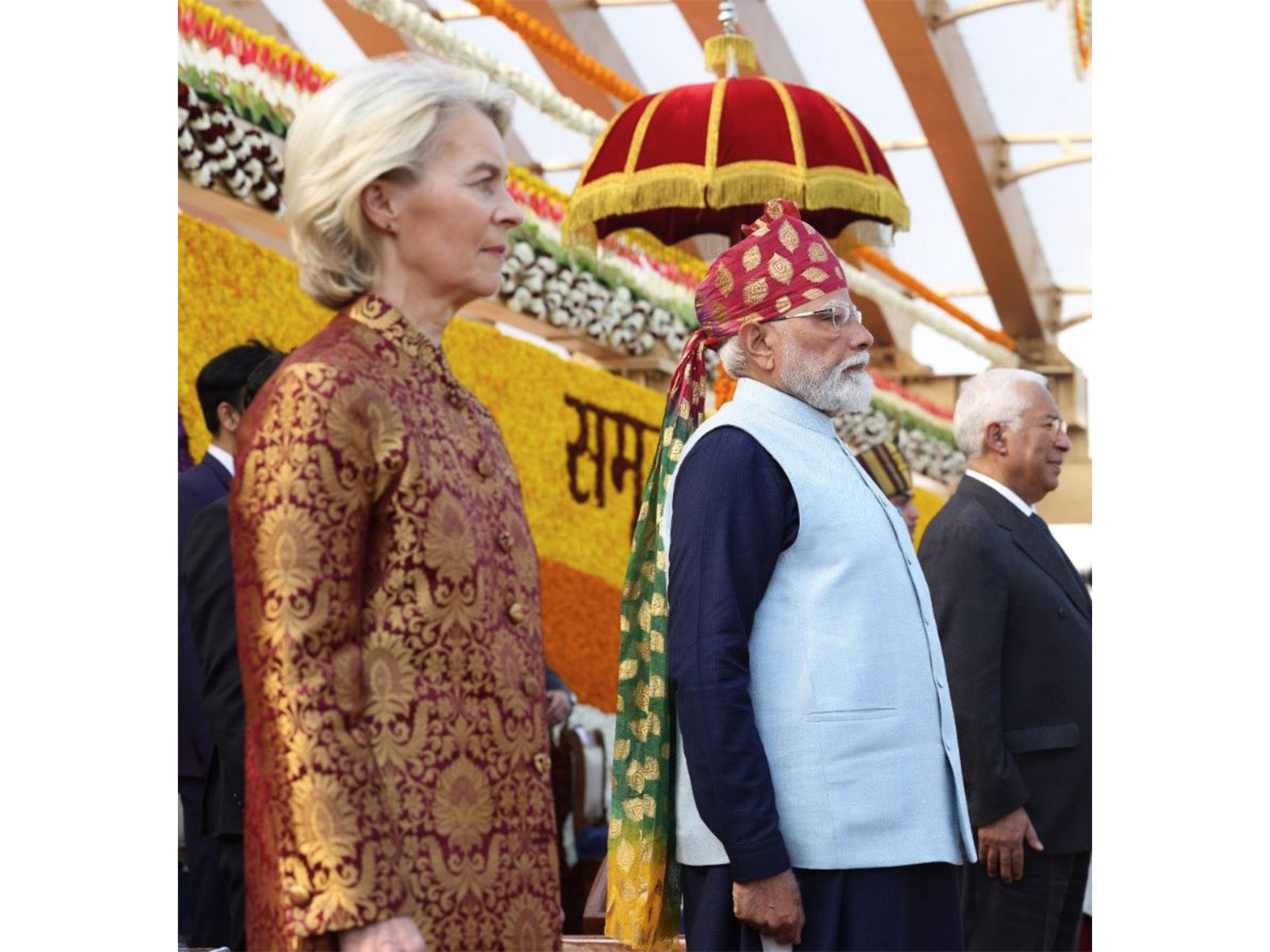 President of European Commission Ursula von der Leyen with PM Narendra Modi and President of European Council Antonio Costa (Photo/@narendramodi)