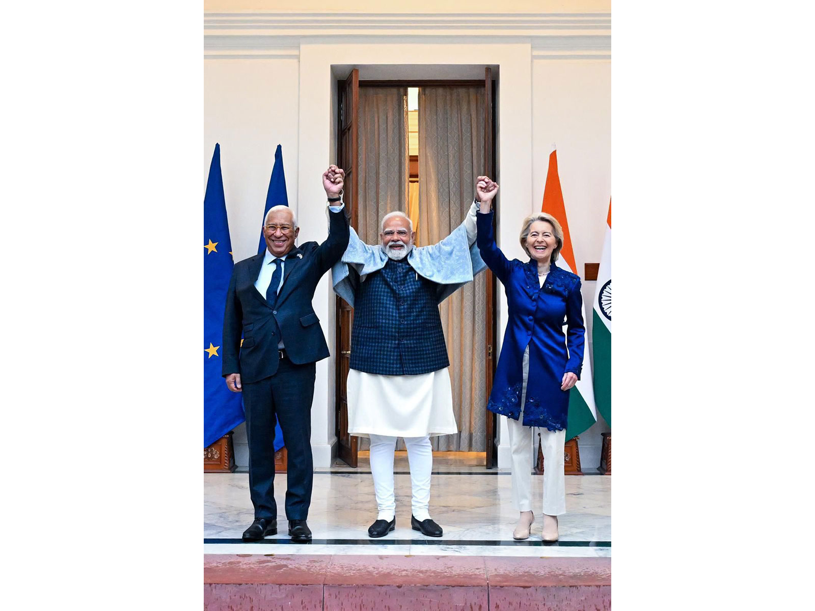 PM Modi with European Council President Antonio Costa and European Commission President Ursula von der (Photo: X@eucopresident)