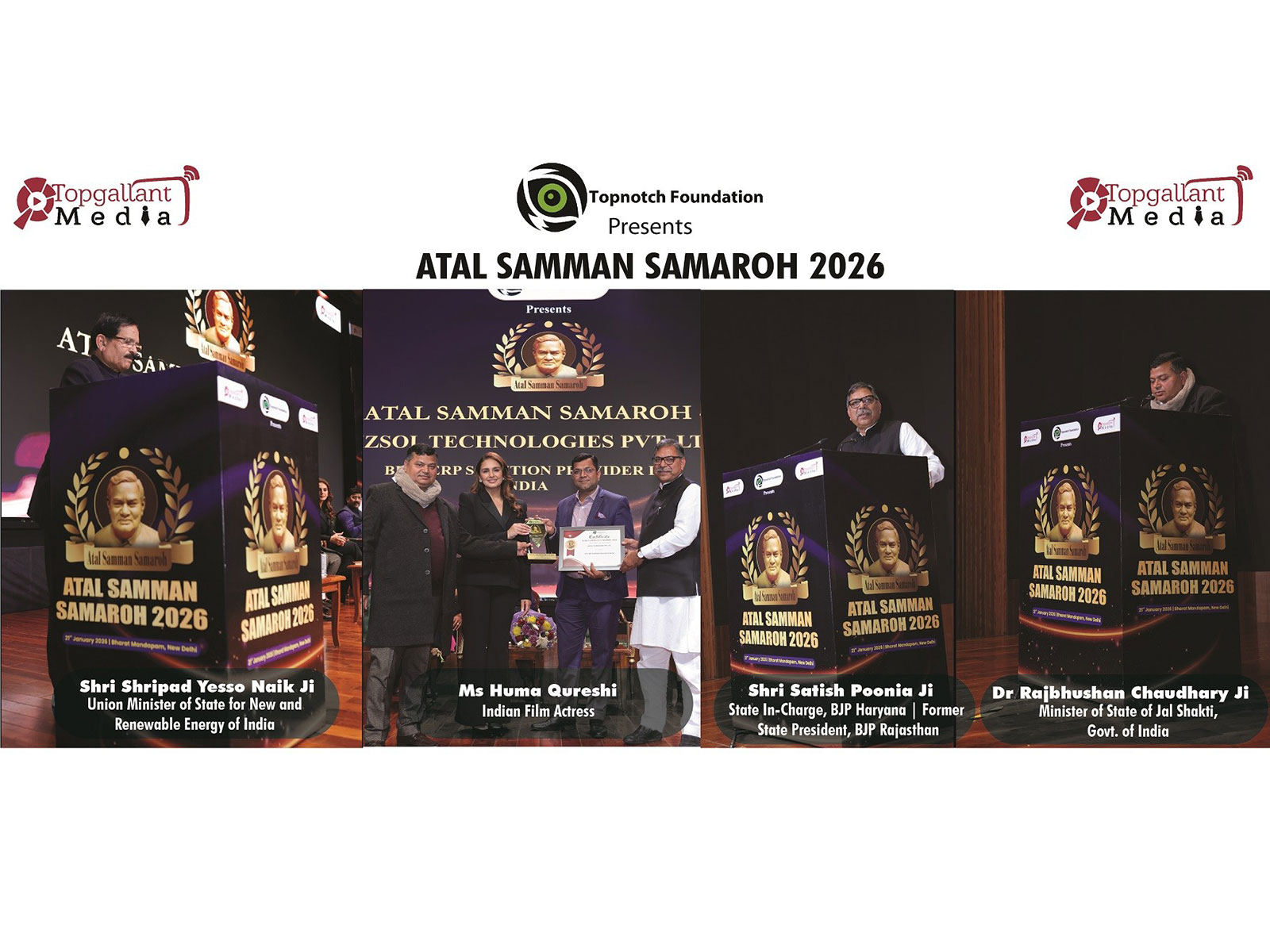 Topnotch Foundation Acknowledged and Felicitated the Winners of the ATAL SAMMAN SAMAROH 2026