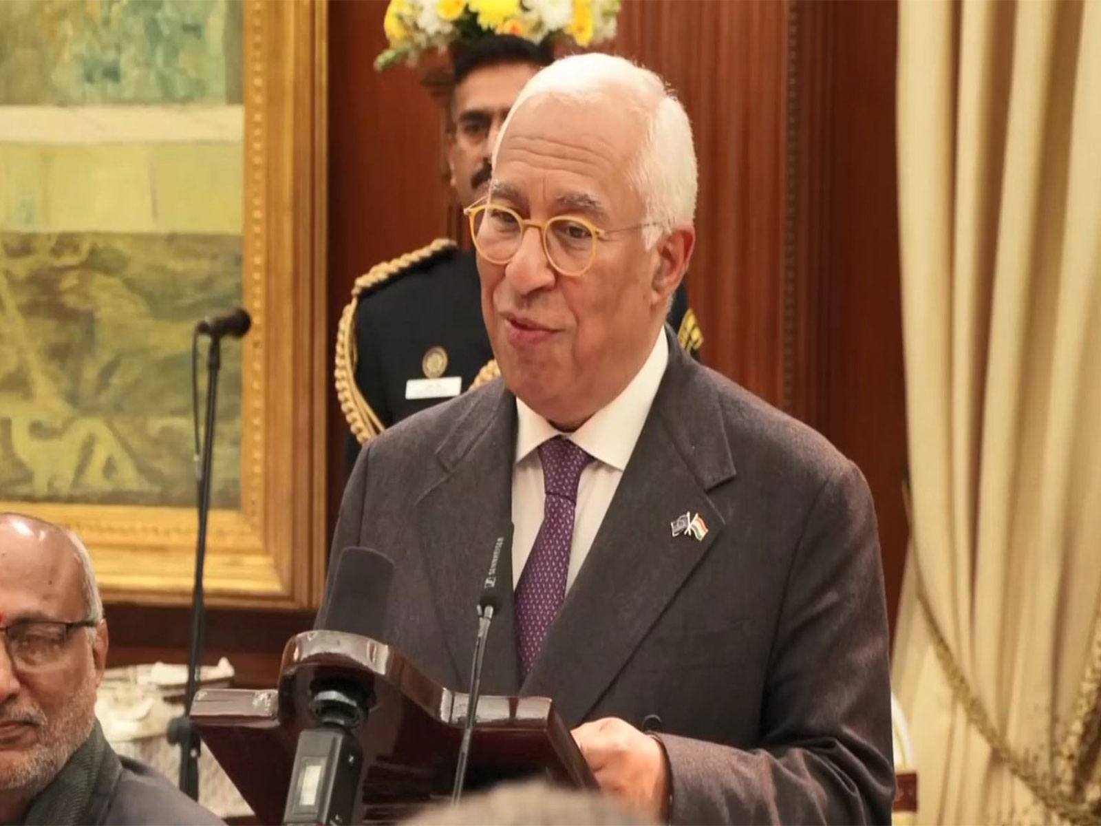 European Council President Antonio Costa attends a banquet hosted in his honour at Rashtrapati Bhavan. (Photo/ANI)