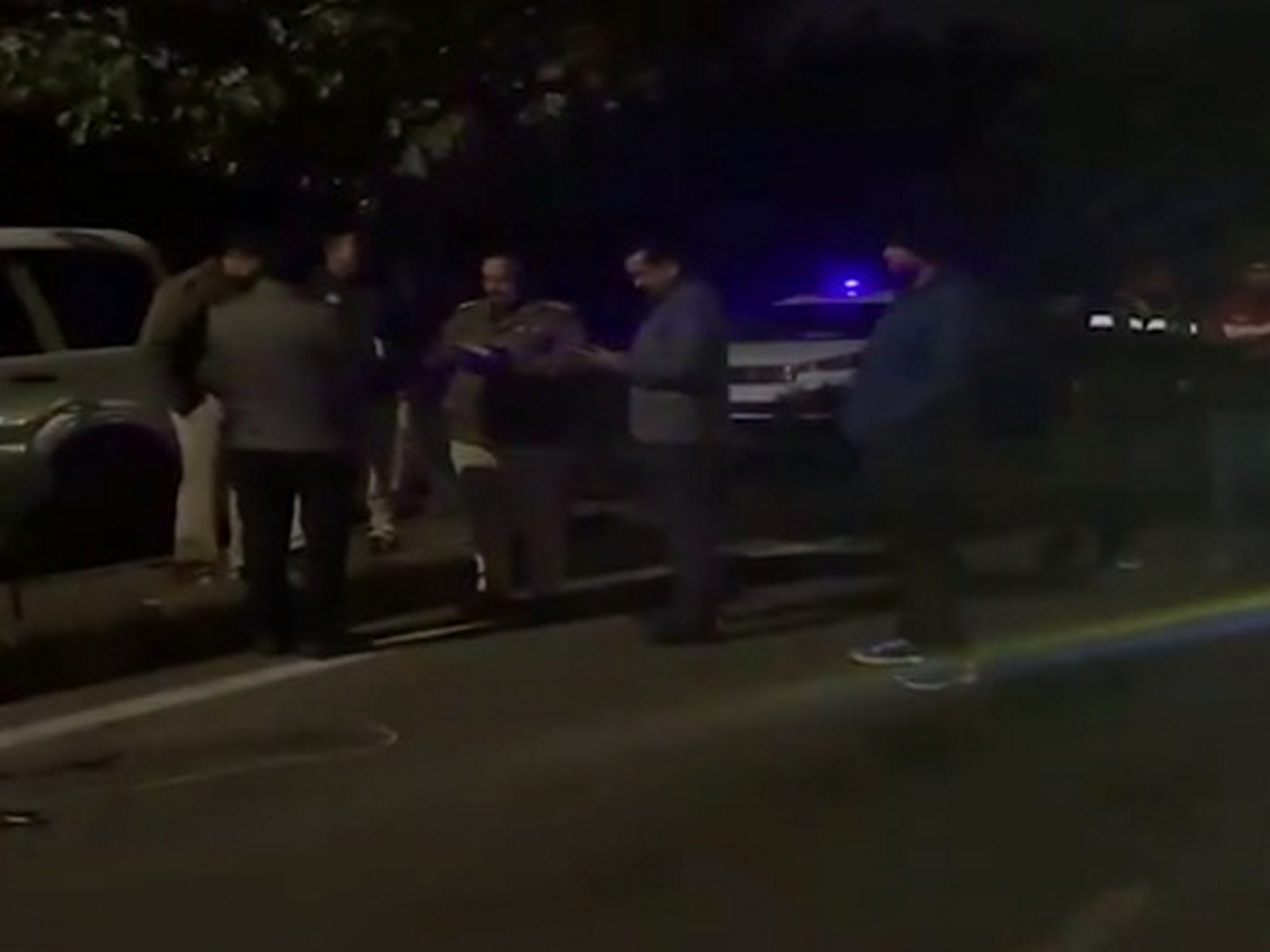 Police at the site of the shootout in New Delhi (Photo/ANI)