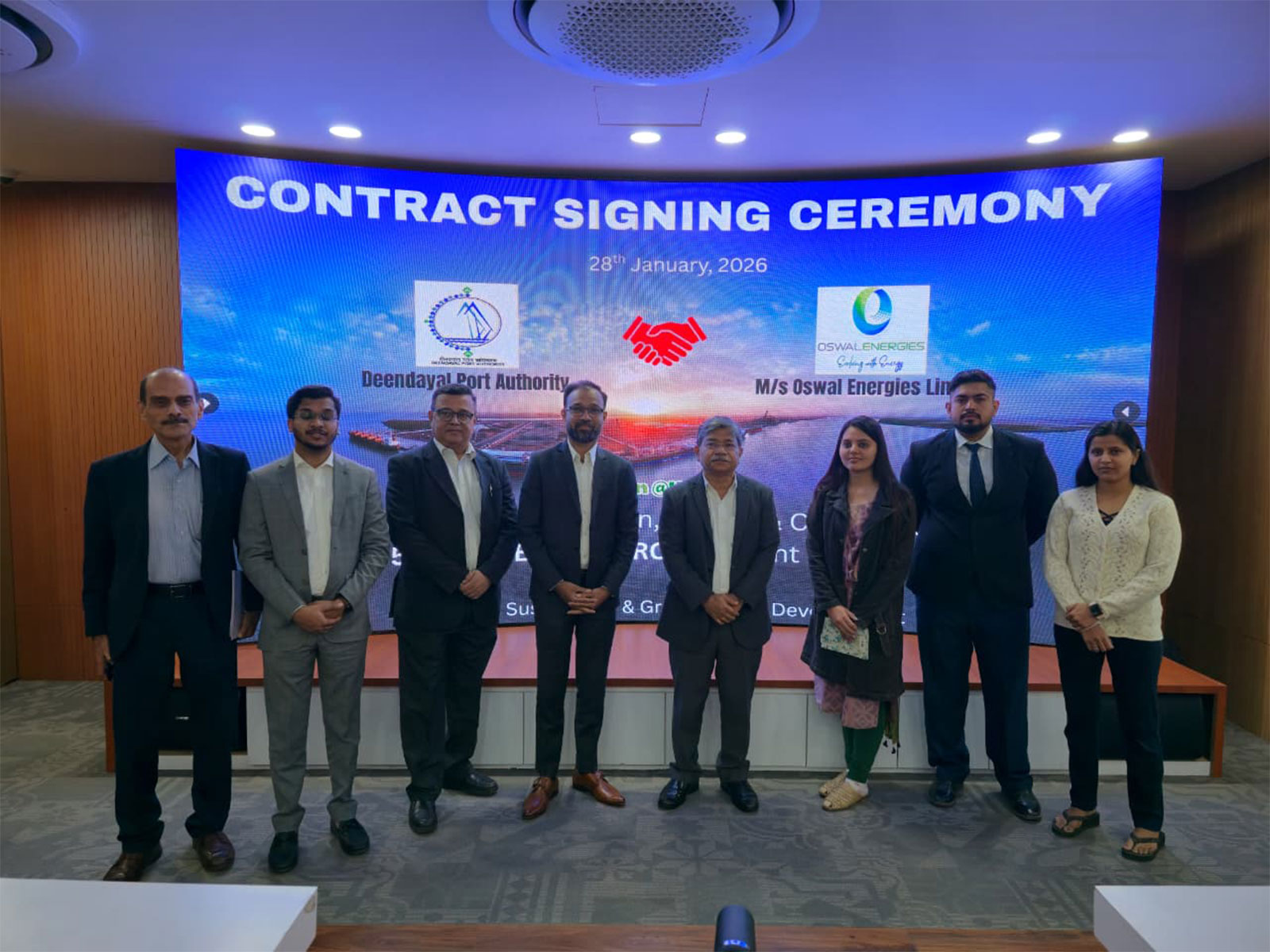 Deendayal Port  signs agreement for Green Hydrogen plant (Photo/ANI) 