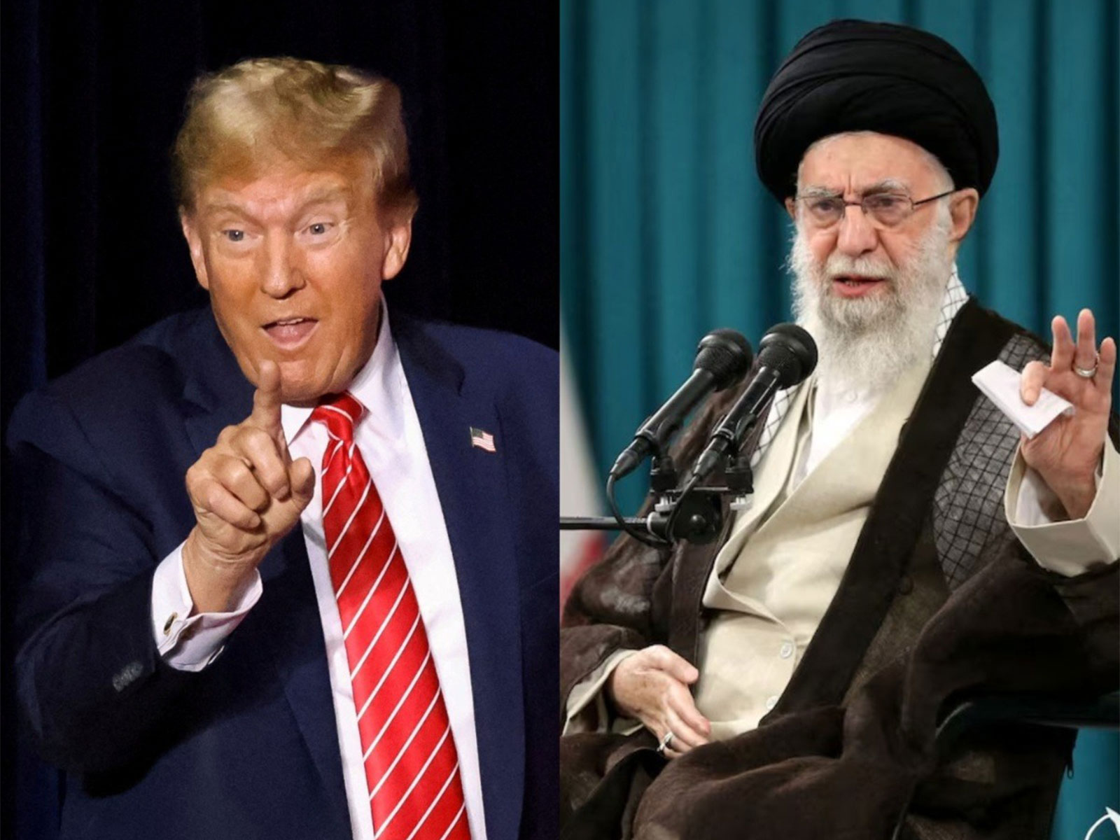 US President Donald Trump (on left) and Iran's Supreme Leader Ayatollah Ali Khamenei (Photo/Reuters)