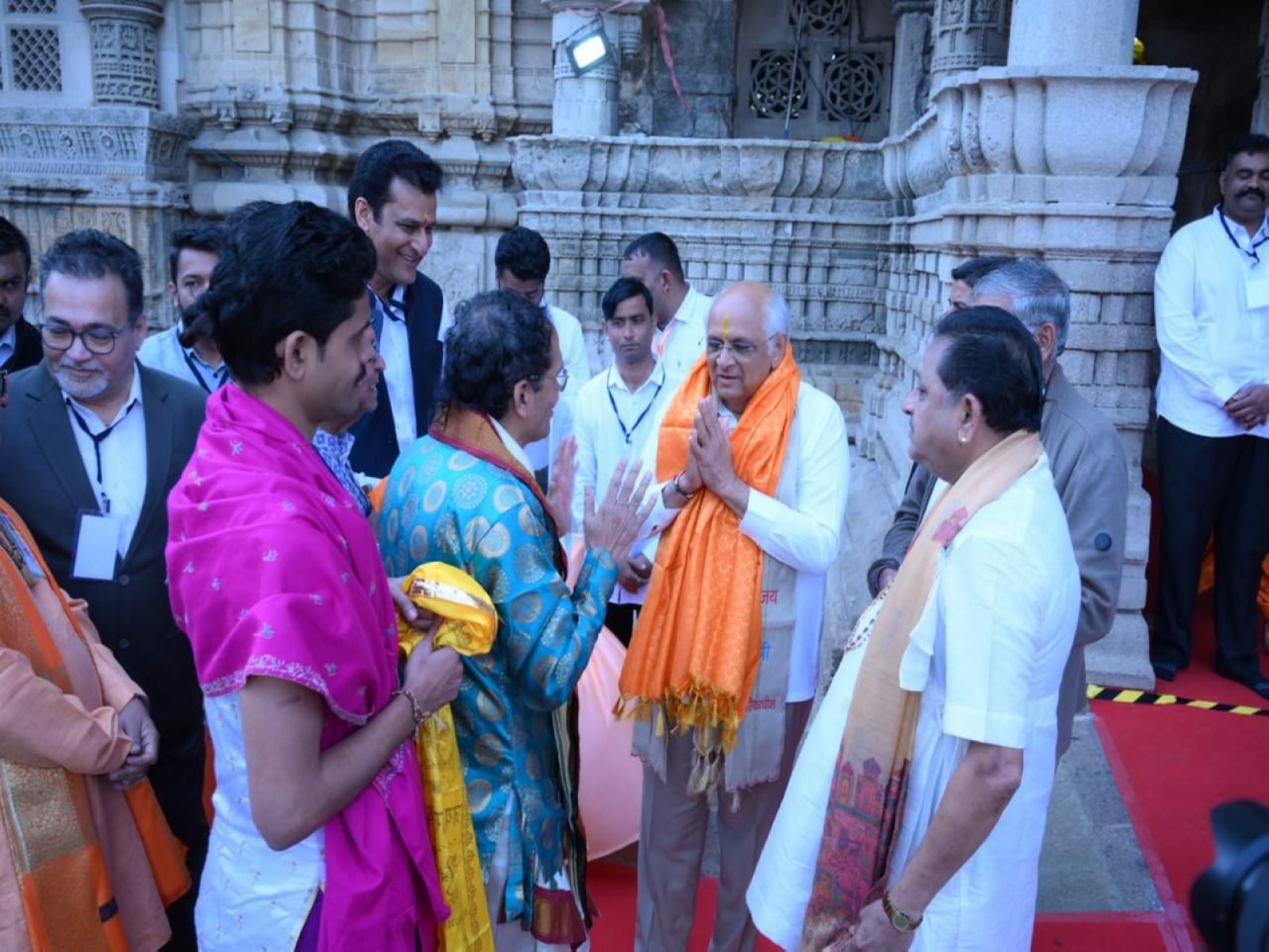 CM Bhupendra Patel visits Lord Dwarkadhish, prays for the overall welfare of state (Photo/ANI)