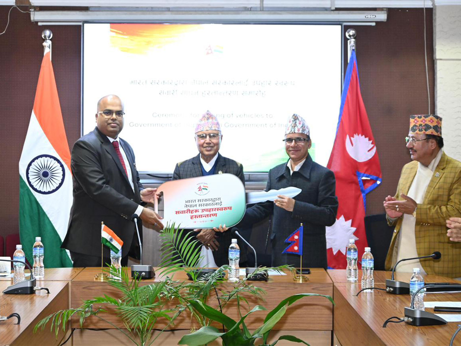      India hands over more than 250 vehicles to the Government of Nepal as a part of the second tranche of election-related assistance (Photo/Indian embassy in Kathmandu)