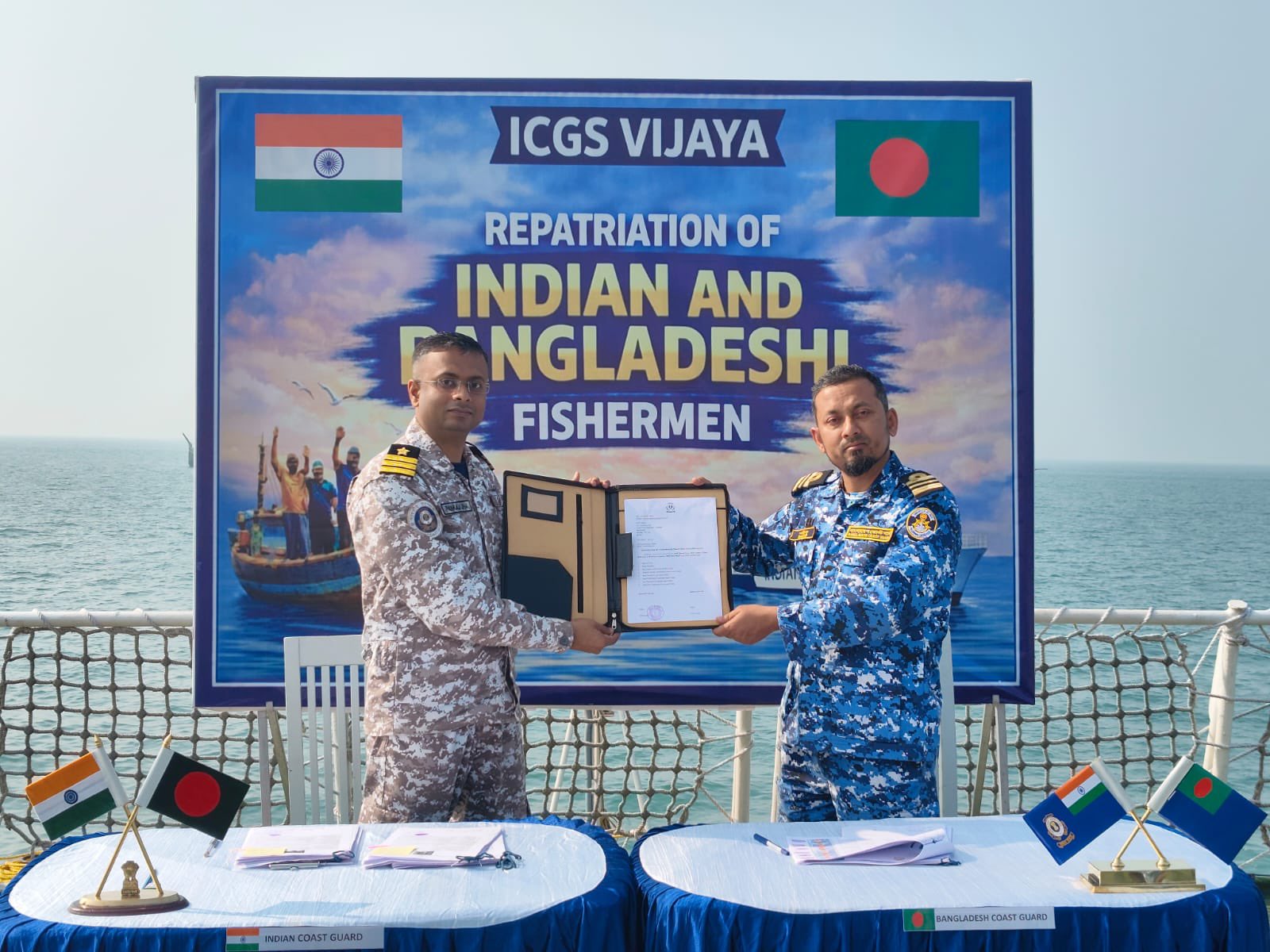 Repatriation of Indian and Bangladeshi fishermen (Photo/X@IndiaCoastGuard)
