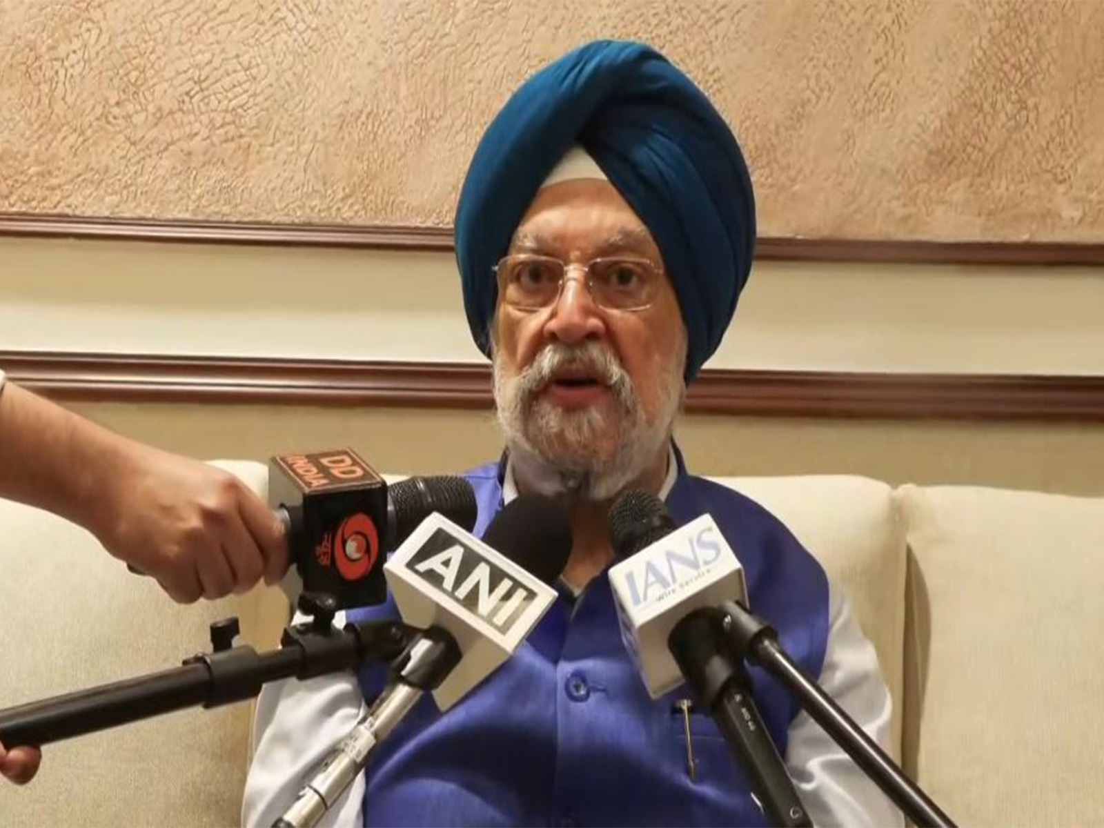 Union Minister for Petroleum and Natural Gas, Hardeep Singh Puri. (Photo: ANI)