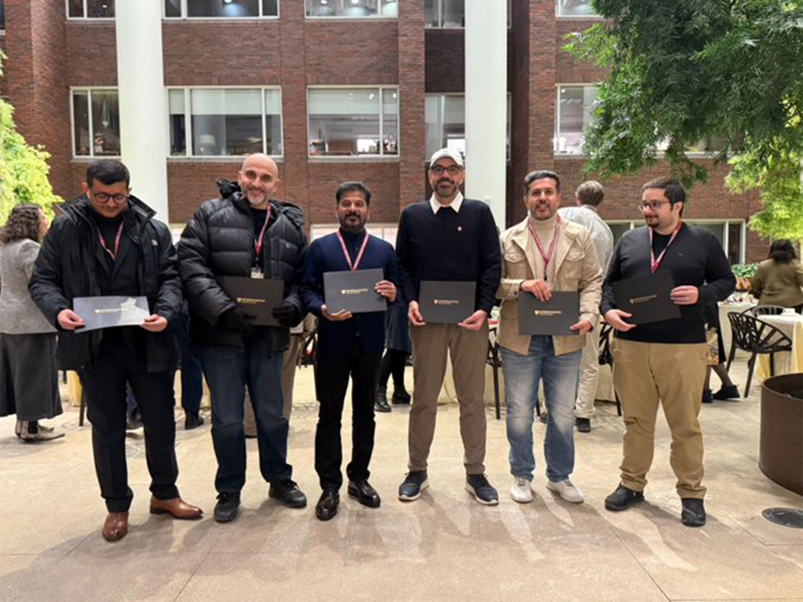 Telangana CM Reddy and his cohort of 62 students at the Harvard Kennedy School (Photo:Telangana CMO)