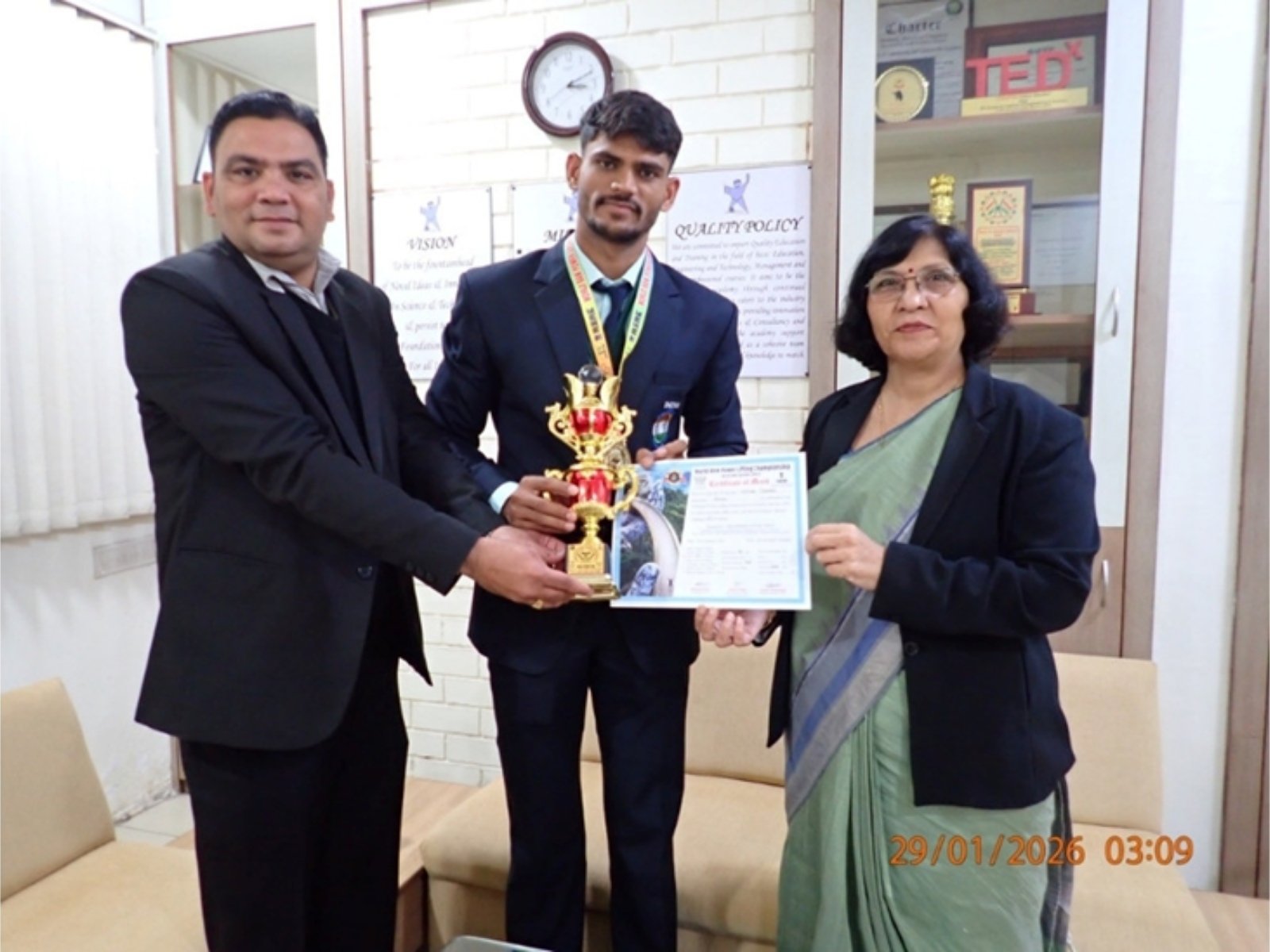 IPS Academy's Vishal Dhakad Wins Gold at World Raw Powerlifting Championship