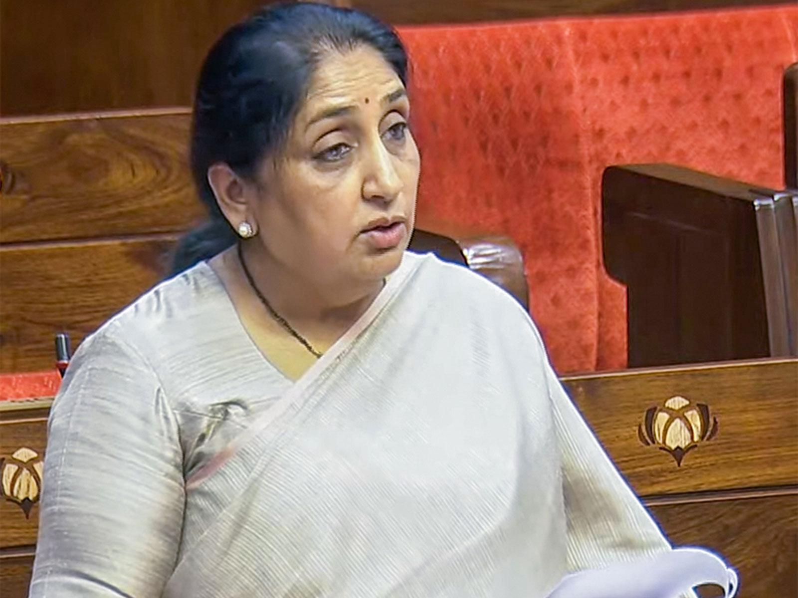 Sunetra Pawar speaks in the Rajya Sabha (FilePhoto/ANI)