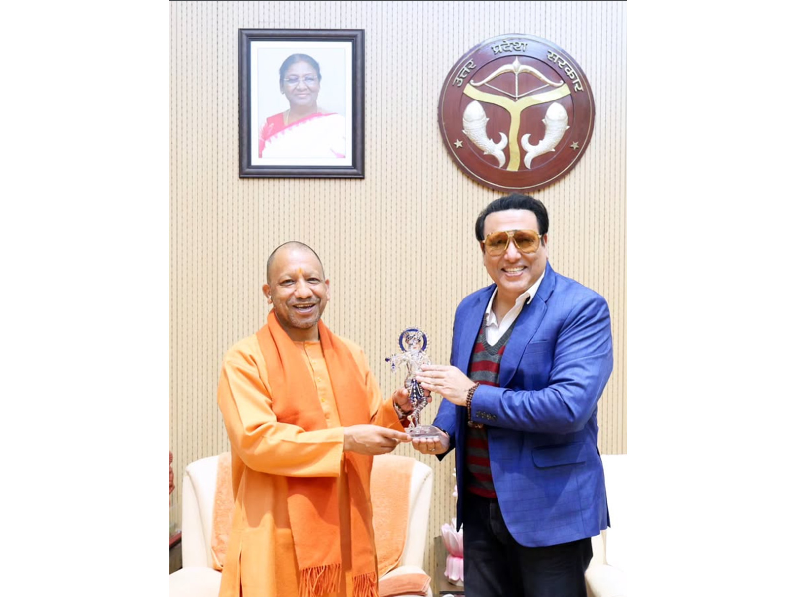 UP CM Yogi Adityanath and Govinda (Photo/Instagram@govinda_herono1)