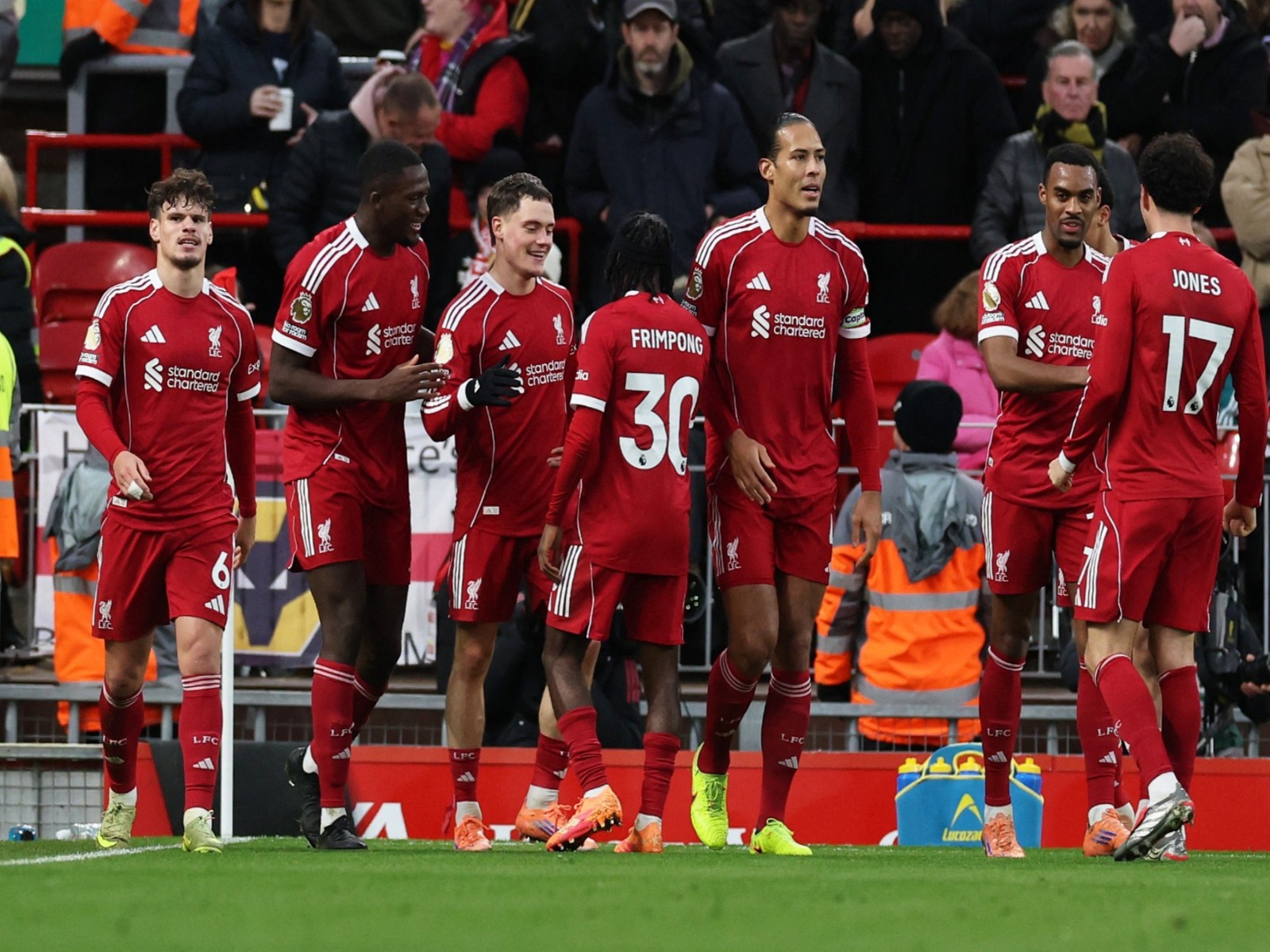 Liverpool players celebrating. (Photo: ANI)