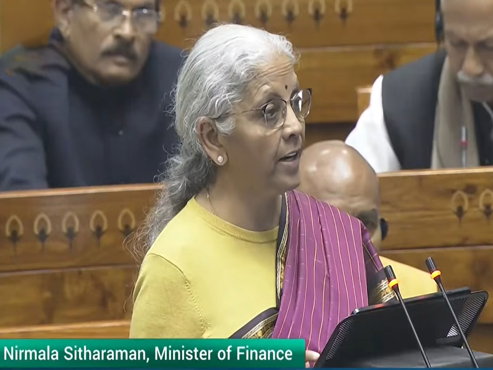 Finance Minister Nirmala Sitharaman (Image: SansadTV)
