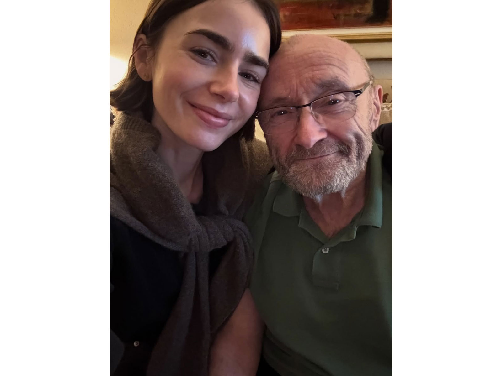 Lily Collins with dad Phil collins (Photo/instagram/@lilyjcollins)