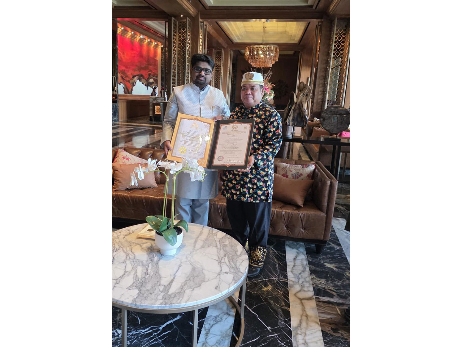  Dr Bhargav Mallappa gets conferred with Indonesian royal title (Photo/ANI)