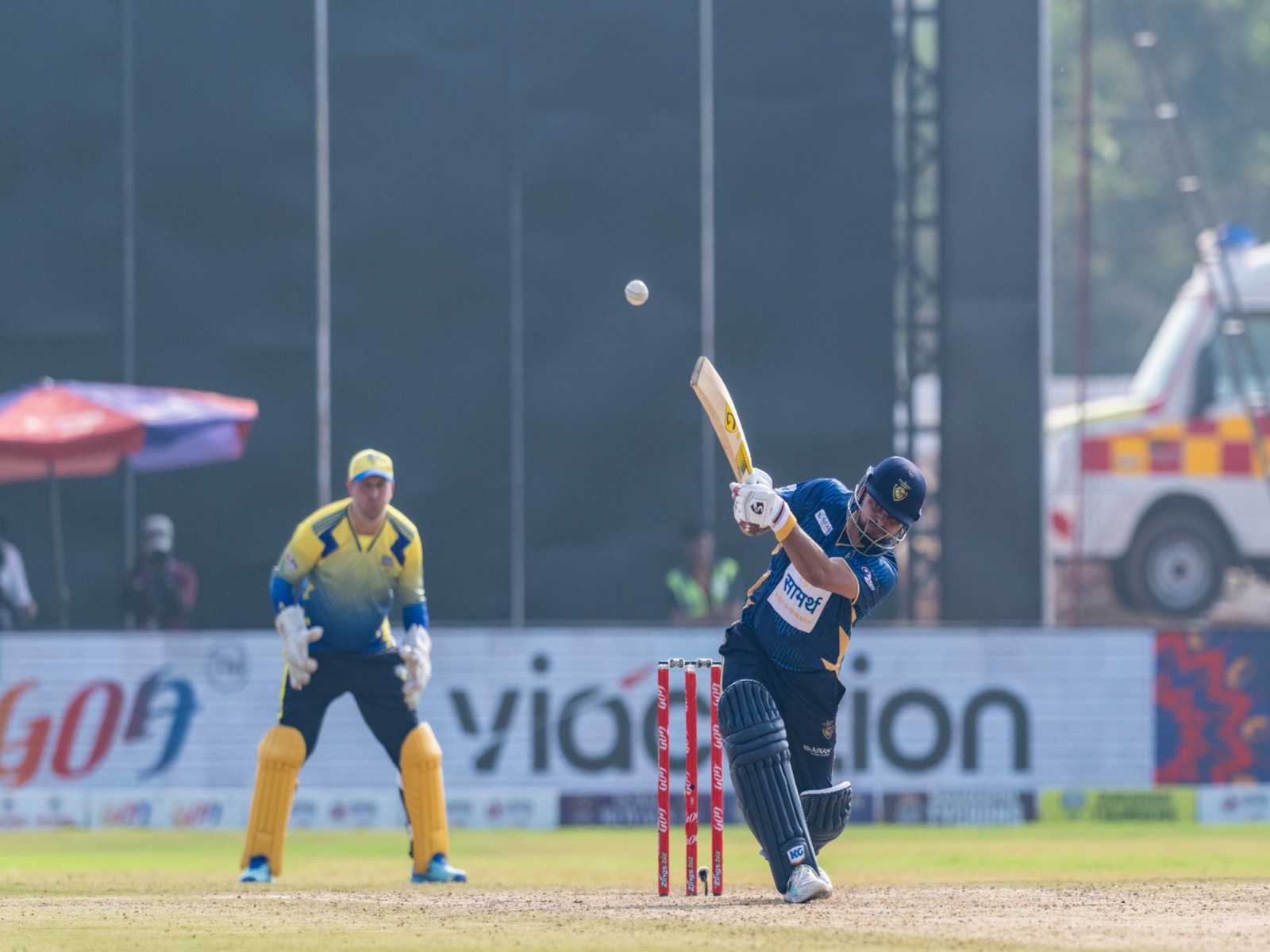 Rajasthan Lions and Gurugram Thunders players in action (Photo: World Legends Pro T20 League)