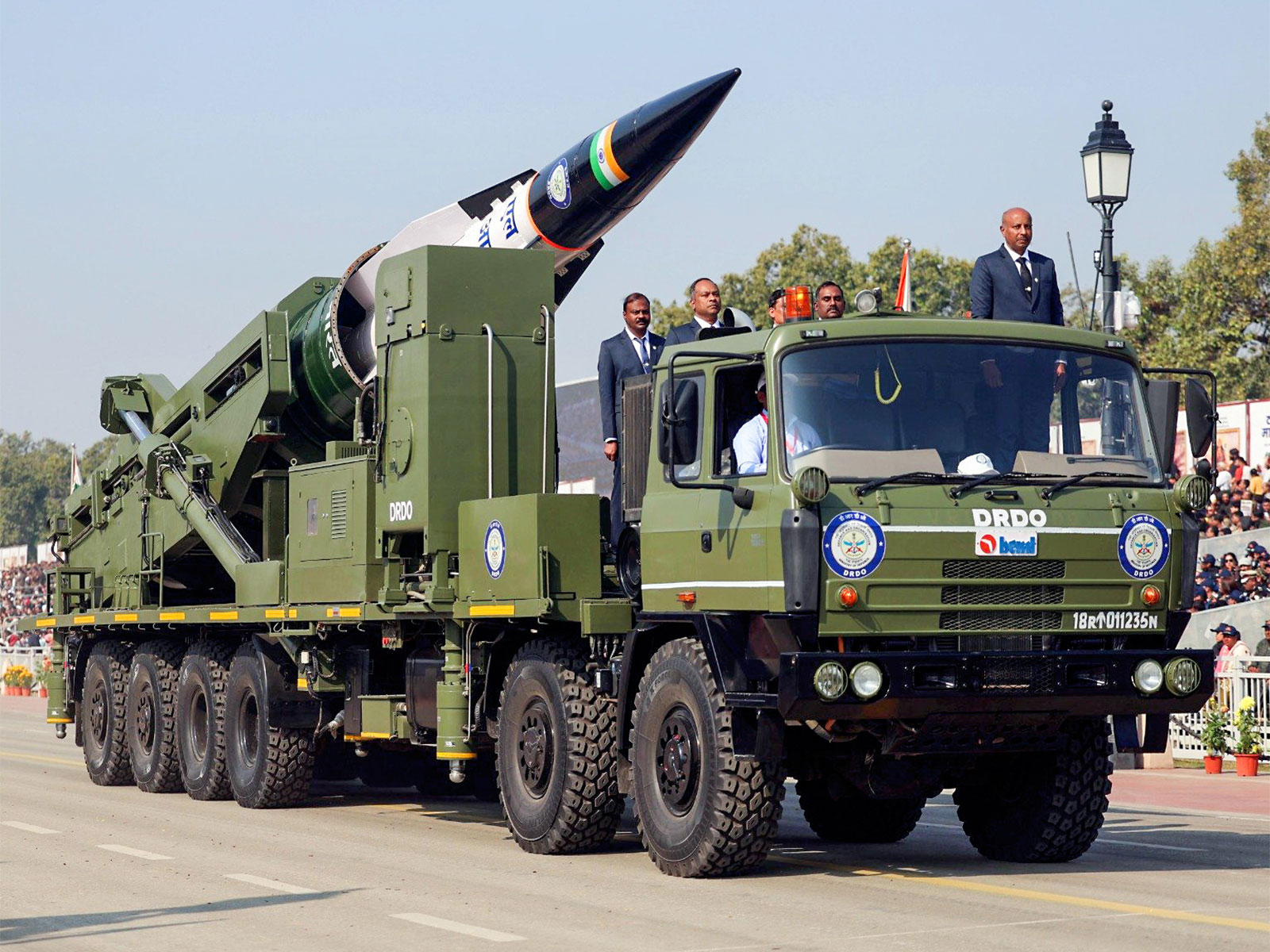 DRDO's Long Range - Anti Ship Missile (LRAShM) during the 77th Republic Day parade (Photo/ANI)