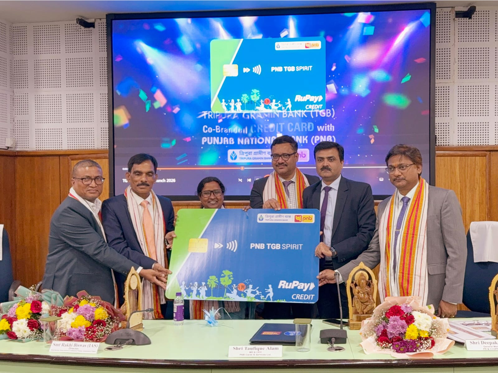 Tripura Gramin Bank launches India's first RRB co-branded RuPay credit card (Photo/PROTGB) 