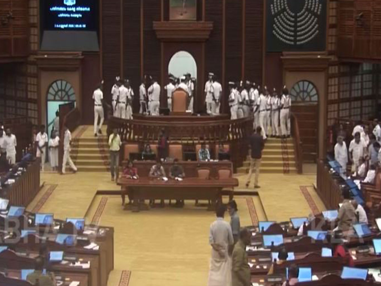 Kerala Assembly saw protests from Opposition members on February 3, 2026 (Photo credit/ screengrab from Kerala Legislative Assembly live TV)