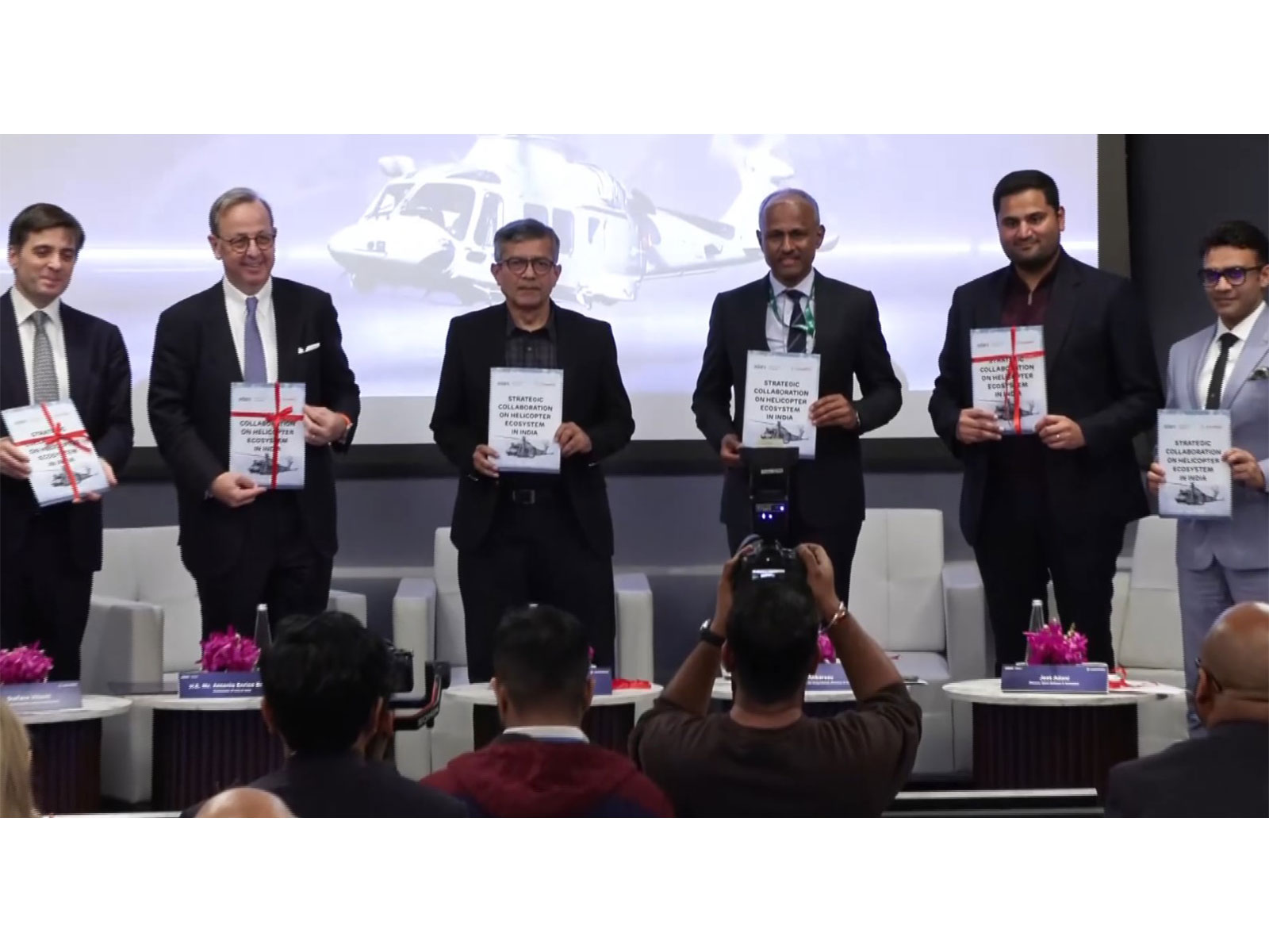 Adani Defence, Leonardo signs MoU to build integrated helicopter manufacturing ecosystem (Photo/ANI)