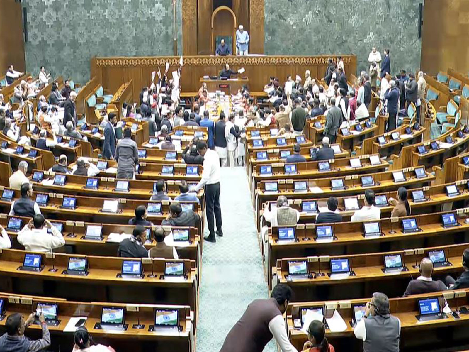 A visual from Lok Sabha (Photo: Sansad TV)