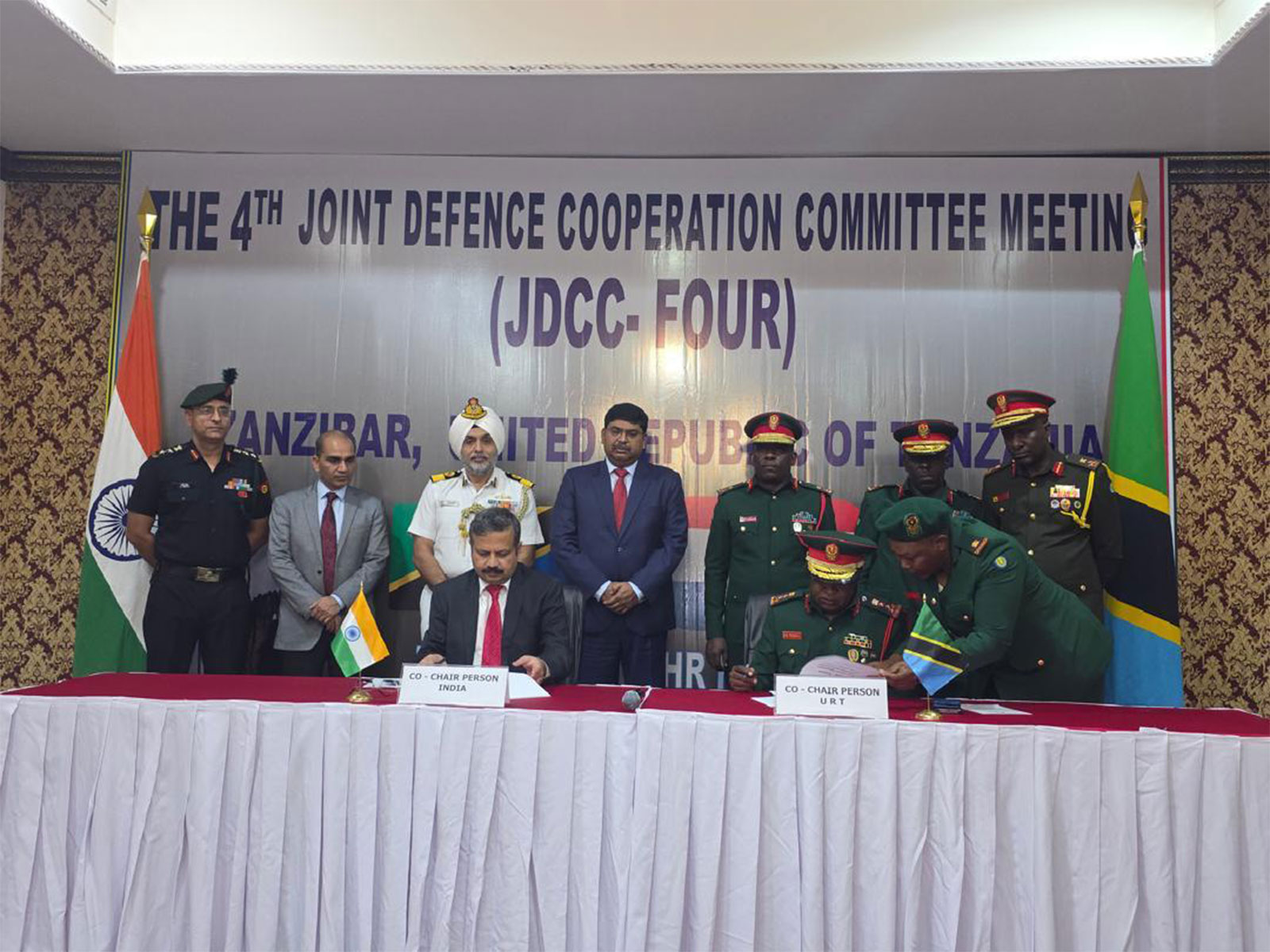 4th Joint Defence Cooperation Committee Meeting between India and Tanzania (Photo/X@IndiainTanzania) 