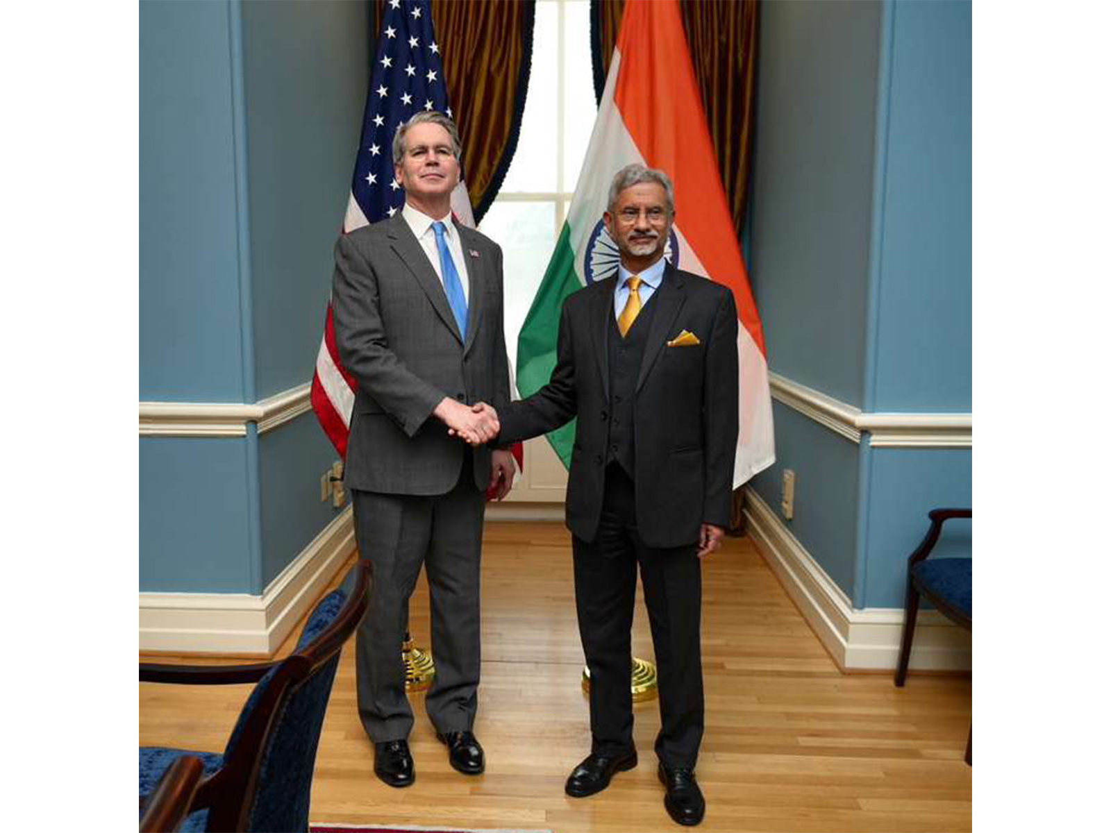 External Affairs Minister S Jaishankar with US Treasury Secretary Scott Bessent (Photo/X@DrSJaishankar)
