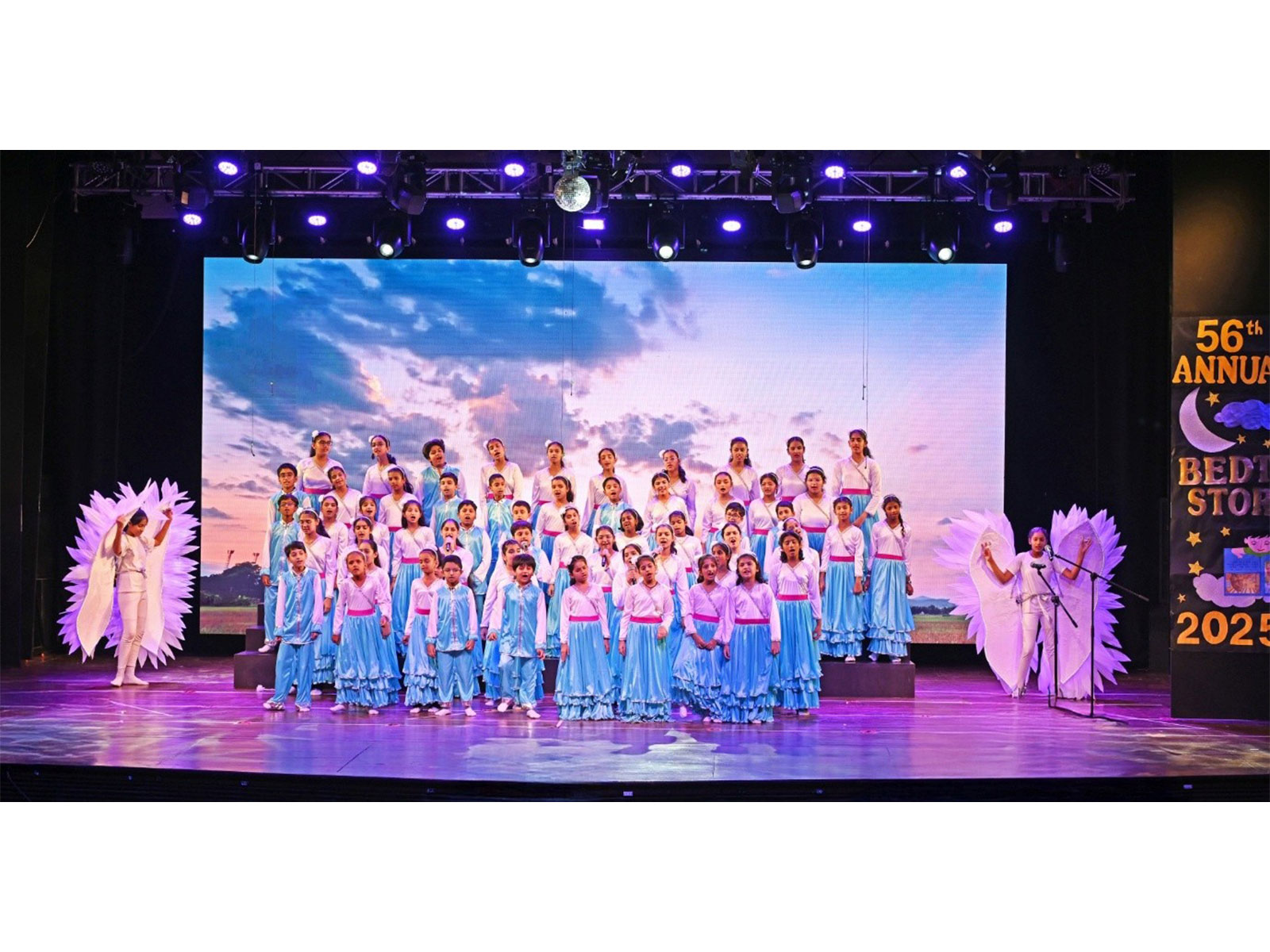 St. John's Universal School's choir singing resonant melodies at the 56th Annual Day event