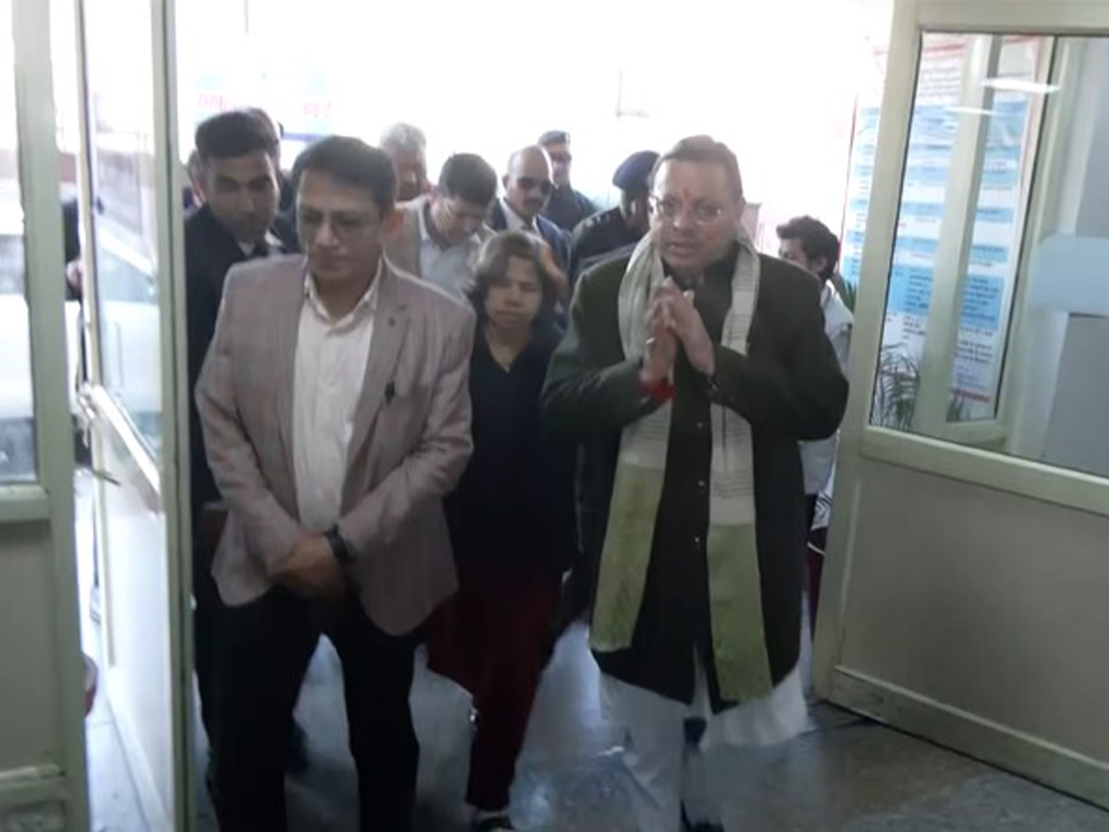 Uttarakhand CM Pushkar Singh Dhami meets injured victims (Photo/ANI) 