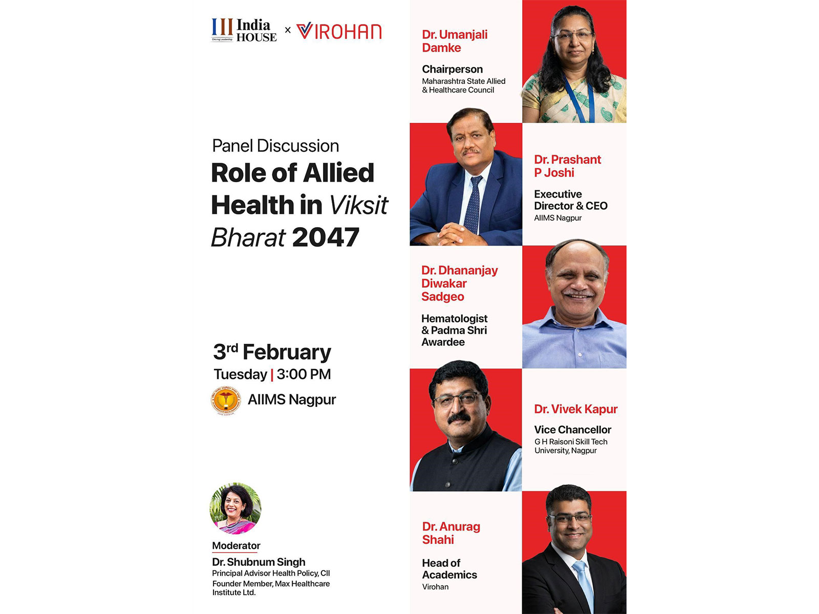 Virohan Co-Hosts a Panel at AIIMS Nagpur on Allied Health for Viksit Bharat 2047