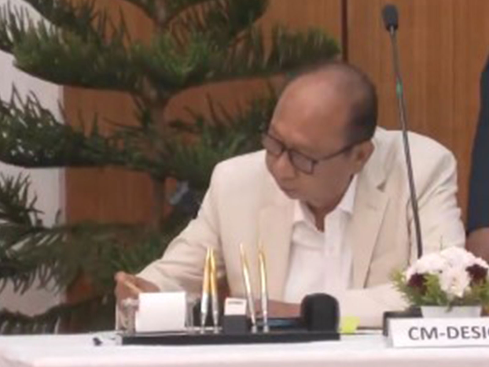 BJP Manipur Legislature Party leader Yumnam Khemchand (Photo/ANI)