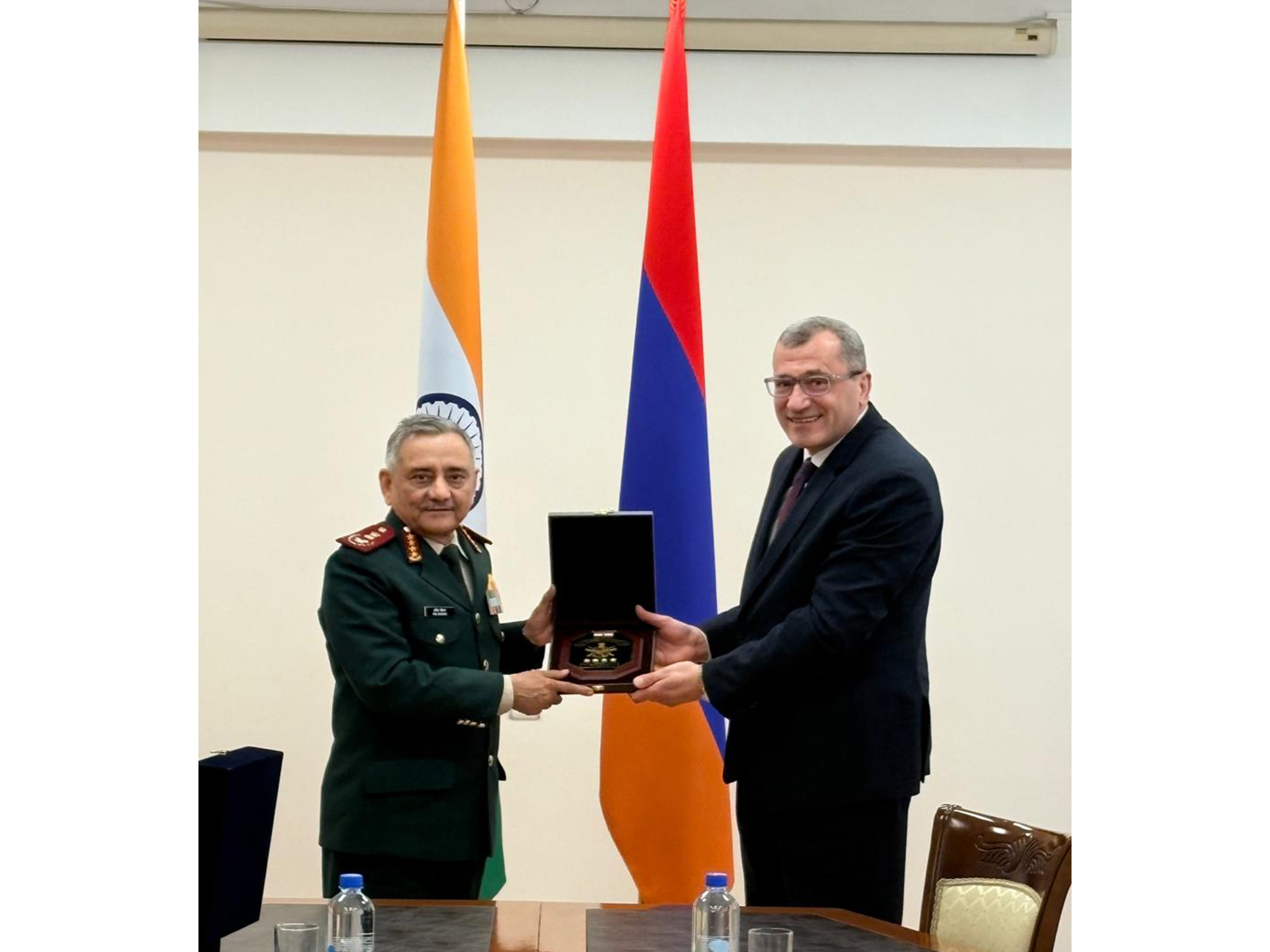 CDS General Anil Chauhan with Karen Brutyan, Deputy Minister of Defence of Armenia (Photo/X@HQ_IDS_India)