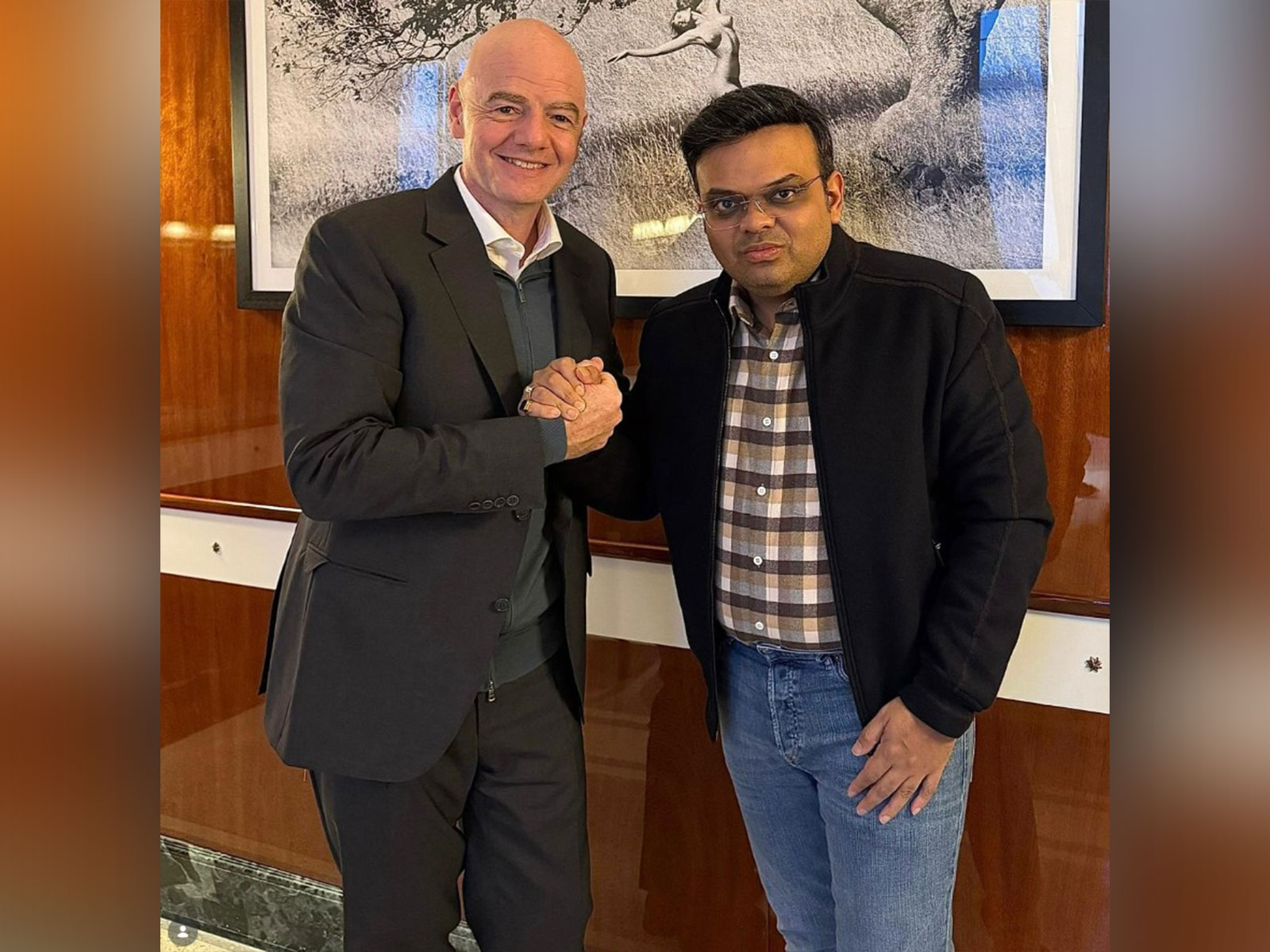 Gianni Infantino and Jay Shah. (Photo: gianni_infantino Instagram)