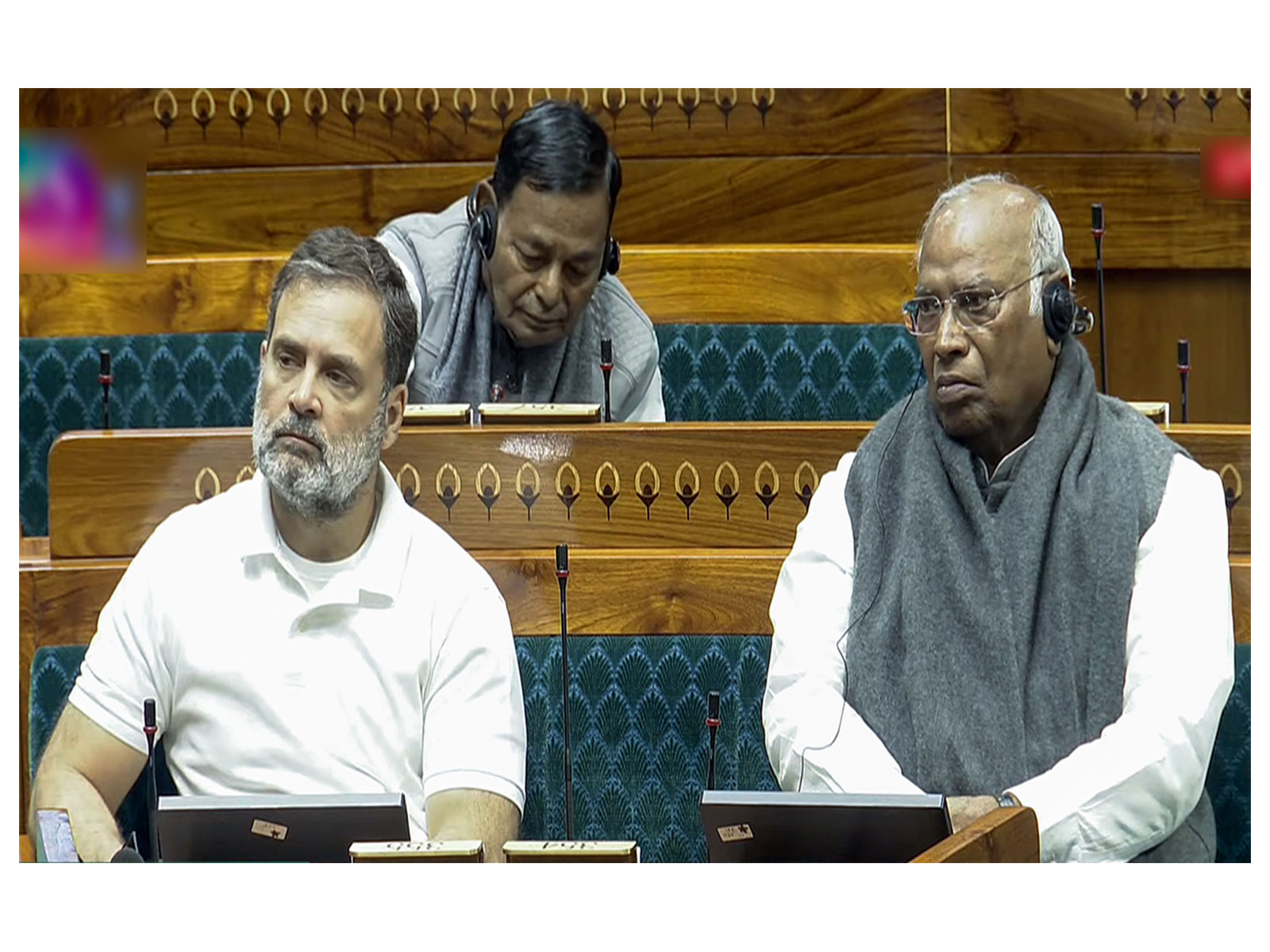 Lok Sabha LoP Rahul Gandhi and Rajya Sabha LoP Mallikarjun Kharge (Photo/ANI)