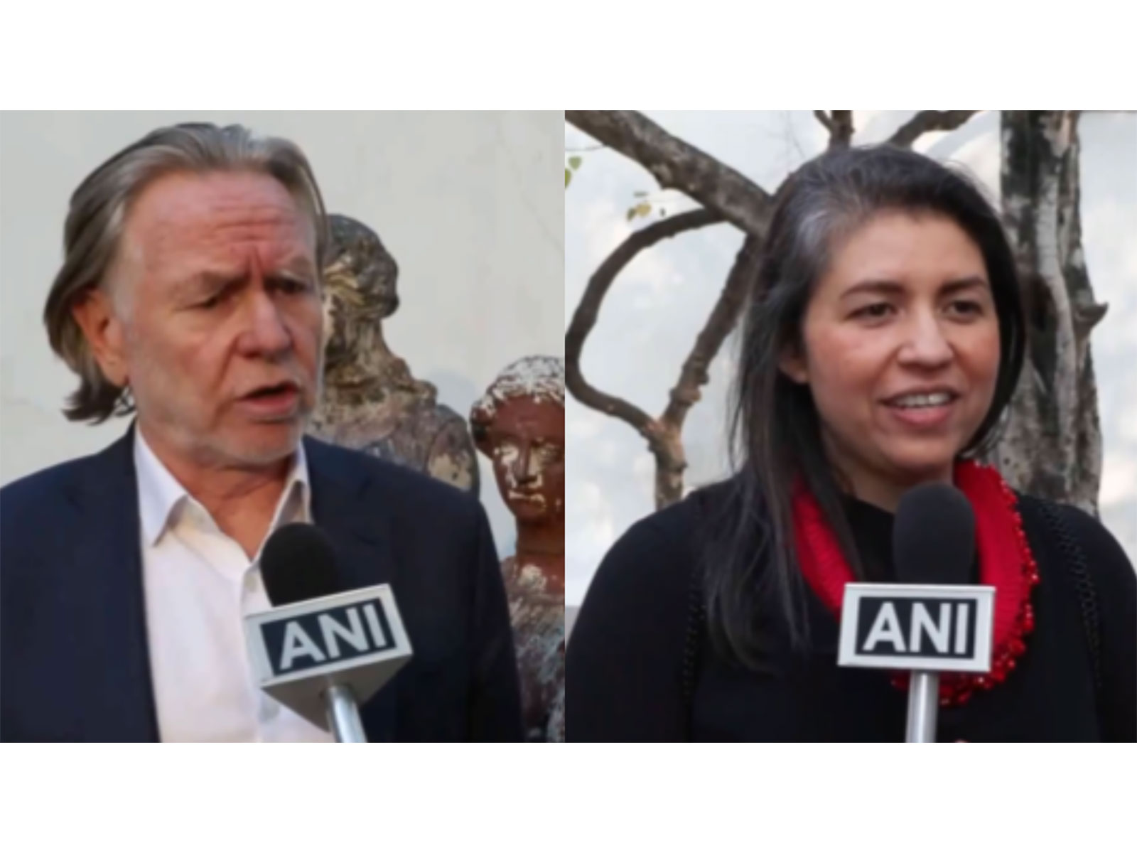 High Commissioner of Australia to India, Philip Green and Artist Grace Lillian Lee (Photo/ANI)