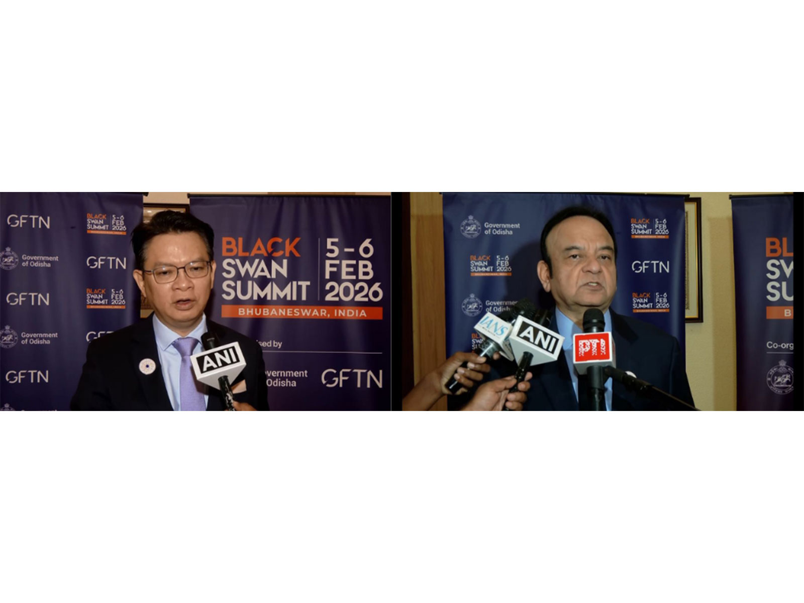 Black Swan Summit attended by James Boey, CEO of GFTN and Neil Parekh, Deputy Chairman of GFTN in Bhubaneswar, Odisha (Photo/ANI)