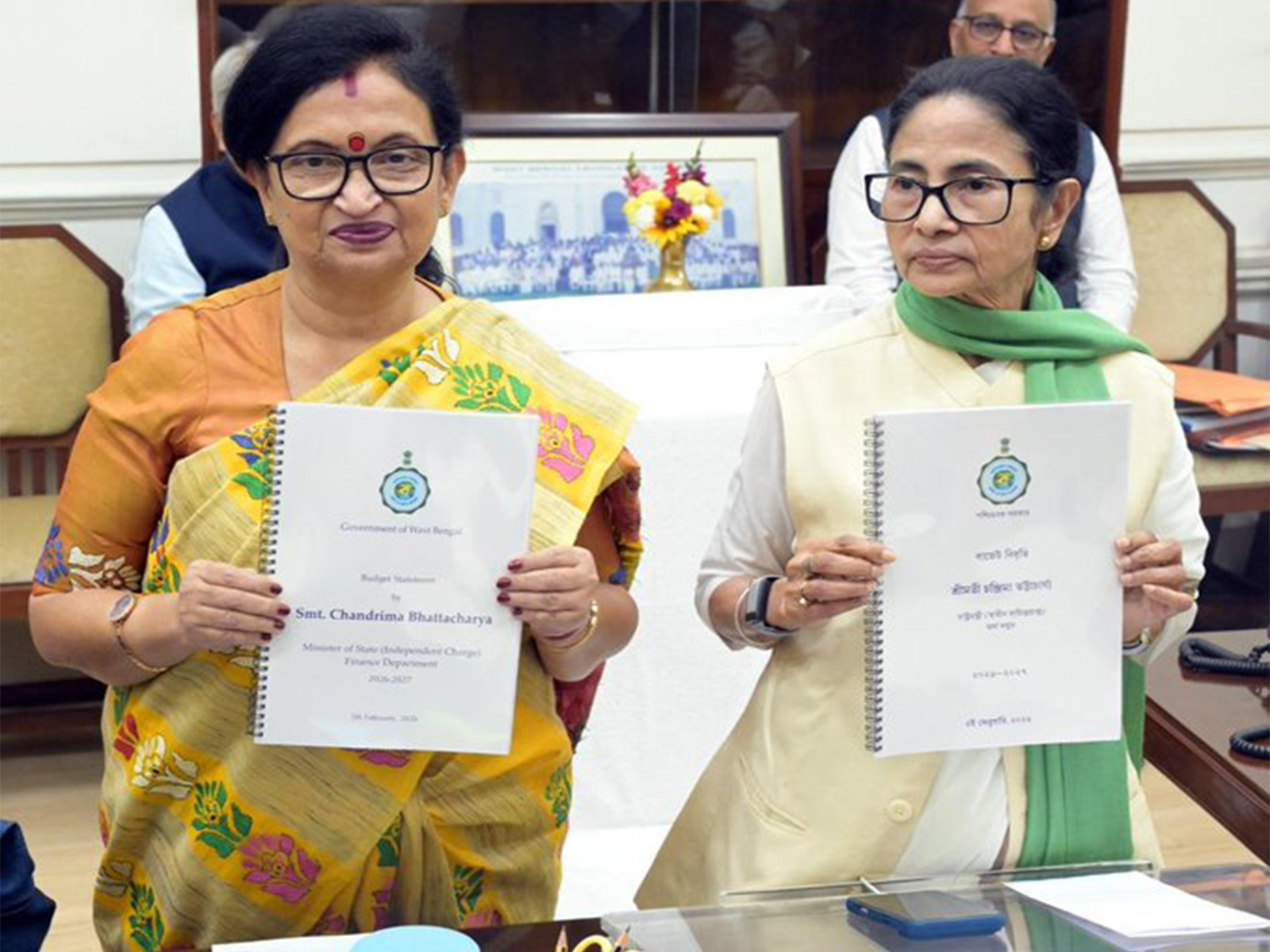 West Bengal CM Mamata Banerjee, state FM Chandrima Bhattacharya (Photo/TMC) 