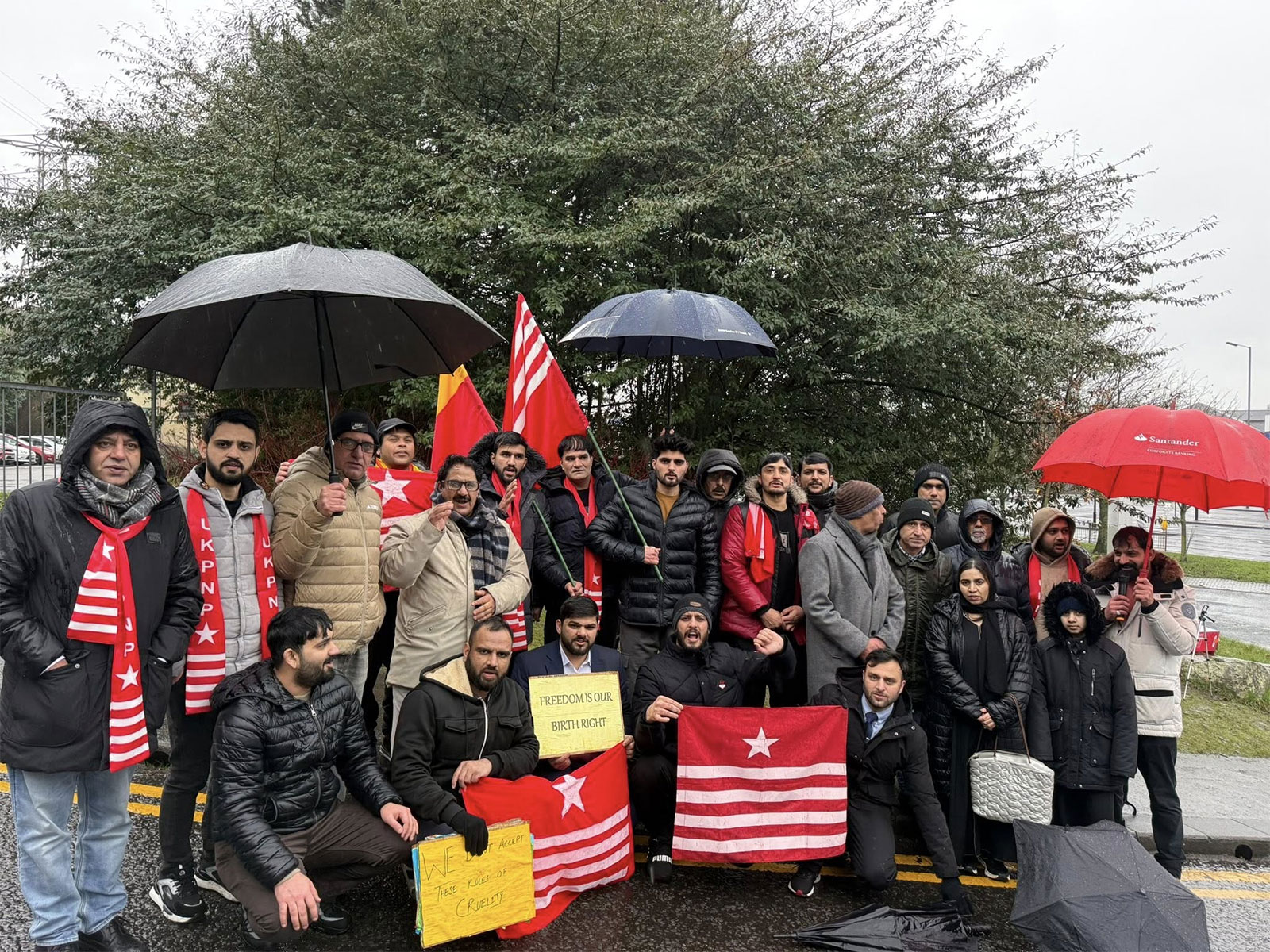 Visuals from the protest (Photo: Facebook@Sardar Tahir Khan)