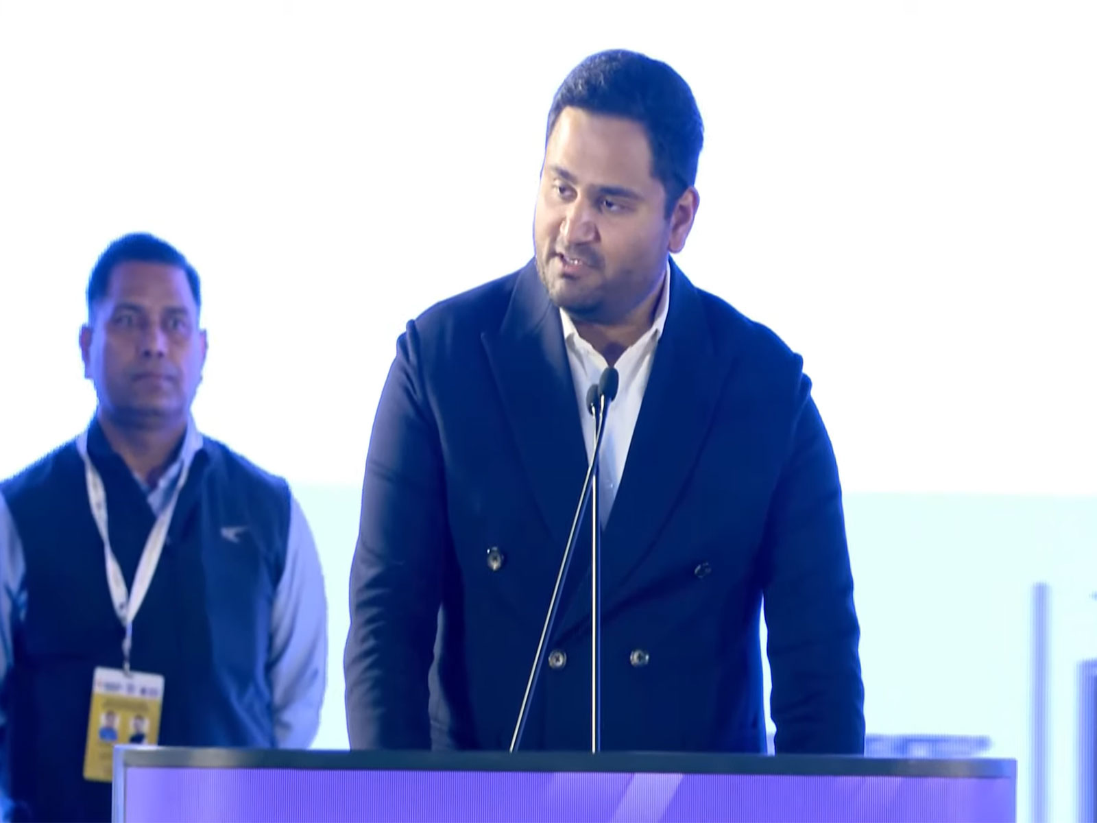 Jeet Adani, Director for Adani Airports and head of Adani Digital Labs (Photo/YT/@NitinGadkariOfficial)