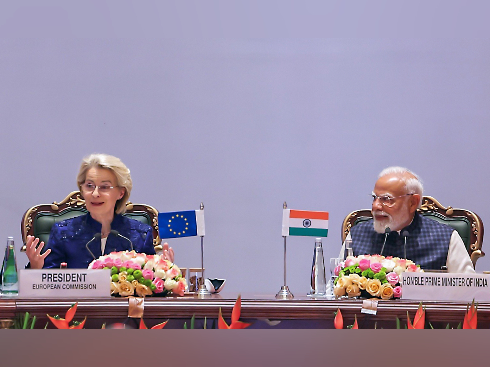 Prime Minister Narendra Modi and European Commission President Ursula von der Leyen (FilePhoto/ANI)
