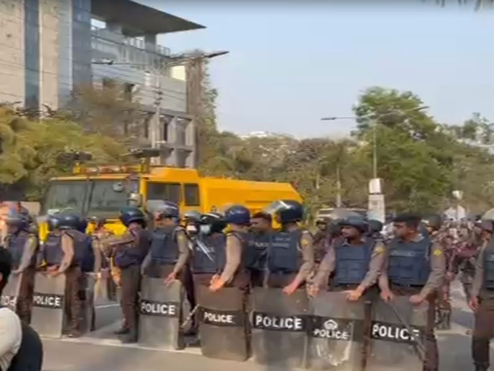 Police deployment in Dhaka, Bangladesh (Photo/ANI)