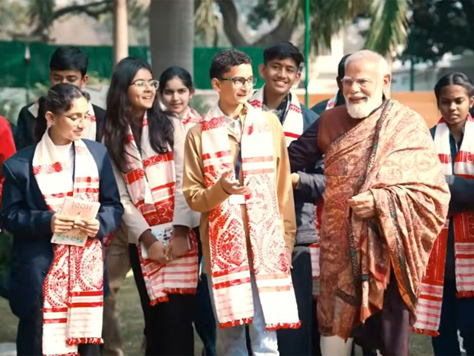 PM Narendra Modi interacts with students during the 9th edition of 'Pariksha pe Charcha'. (Photo/PMModiYoutube)