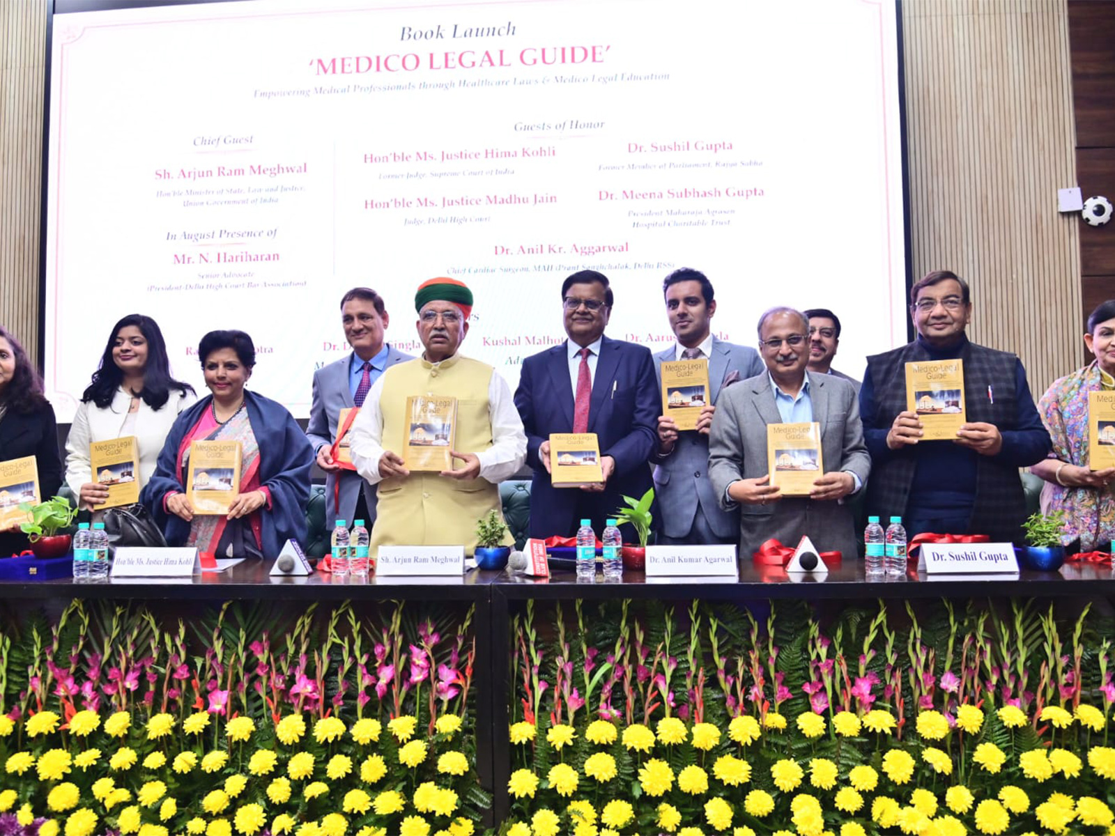 Union MoS Arjun Ram Meghwal during launch event of 'Medico Legal Guide' book (Photo: @arjunrammeghwal/X)