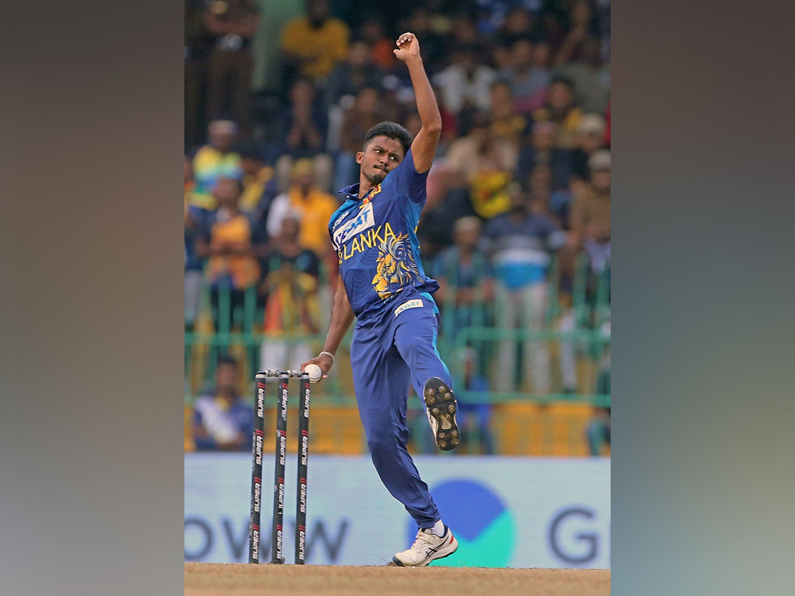 Sri Lanka's Pramod Madushan (Photo: ANI)