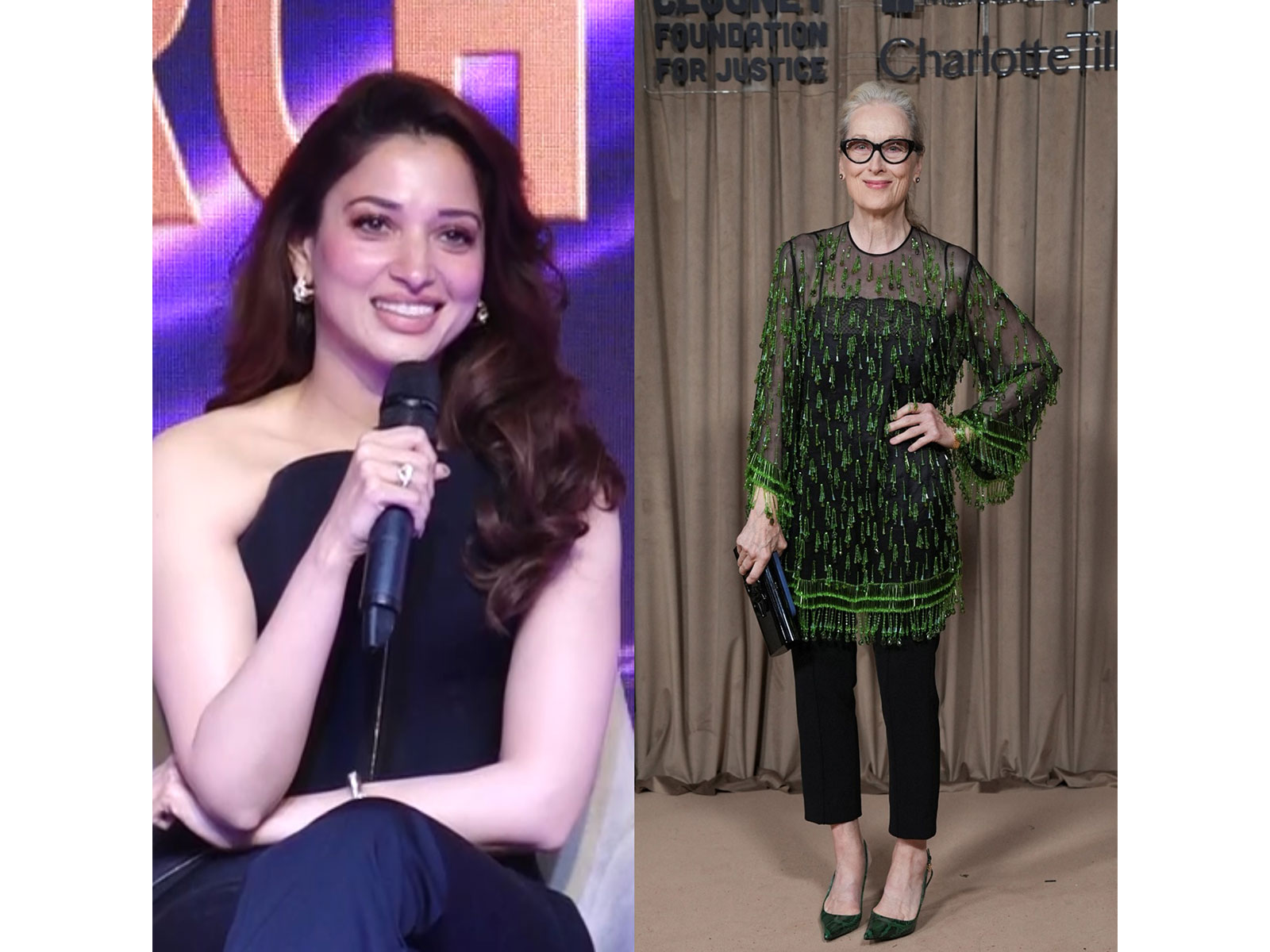Tamannaah Bhatia (Photo/ANI) and Meryl Streep (Photo/Reuters)