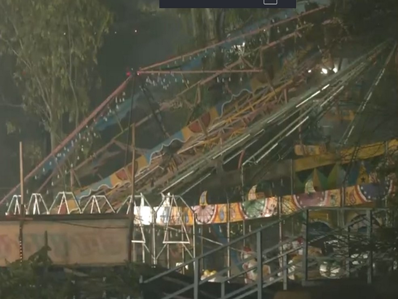 Joyride collapsed at Surajkand Mela (Photo/ANI)