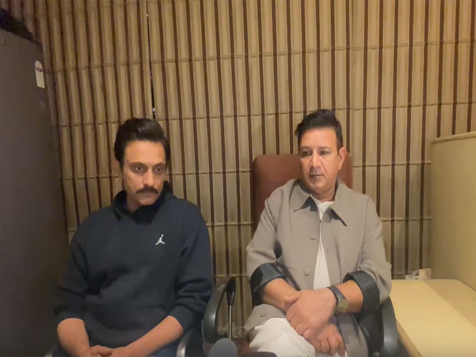 Mohammed Zeeshan and Kumud Mishra (Photo/ANI)