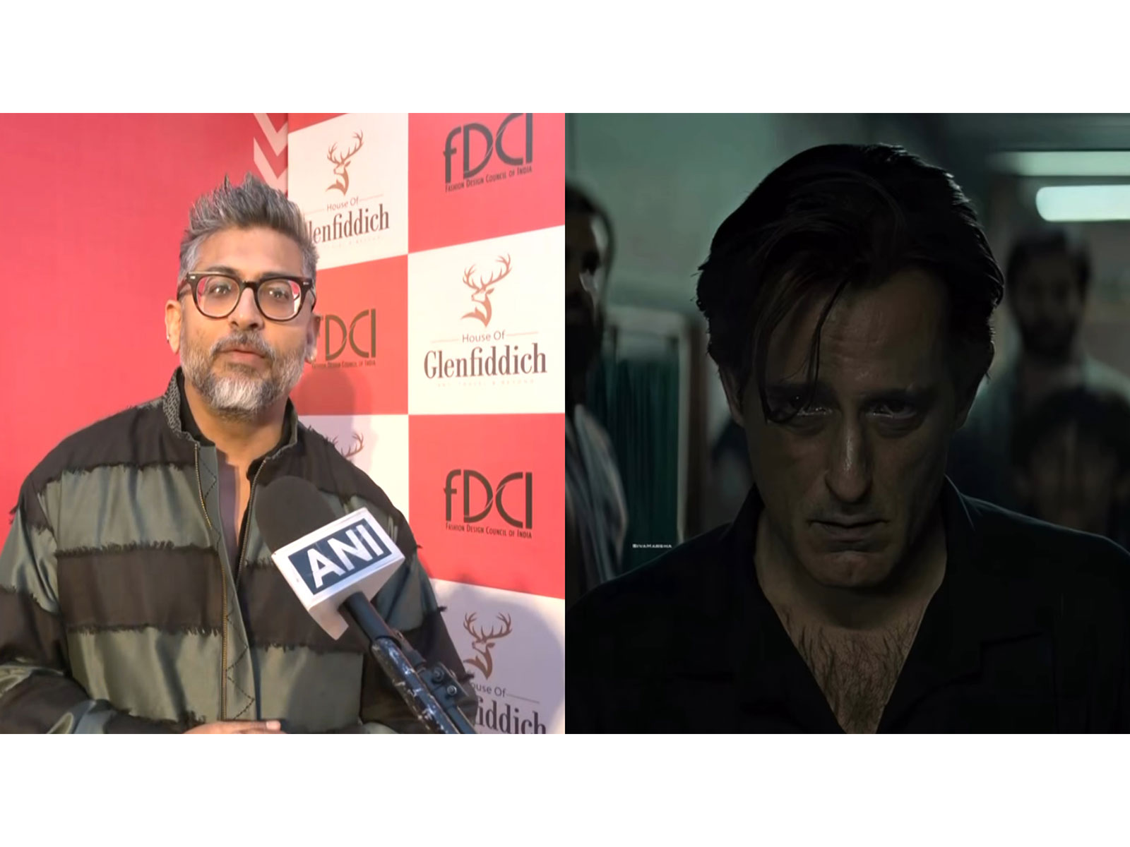 Designer Mani Shanker Singh (Photo/ANI), Akshaye Khanna dressed in Son of A Noble SNOB for 'Dhurandhar' (Photo: Instagram/  sonofanoble.snob)